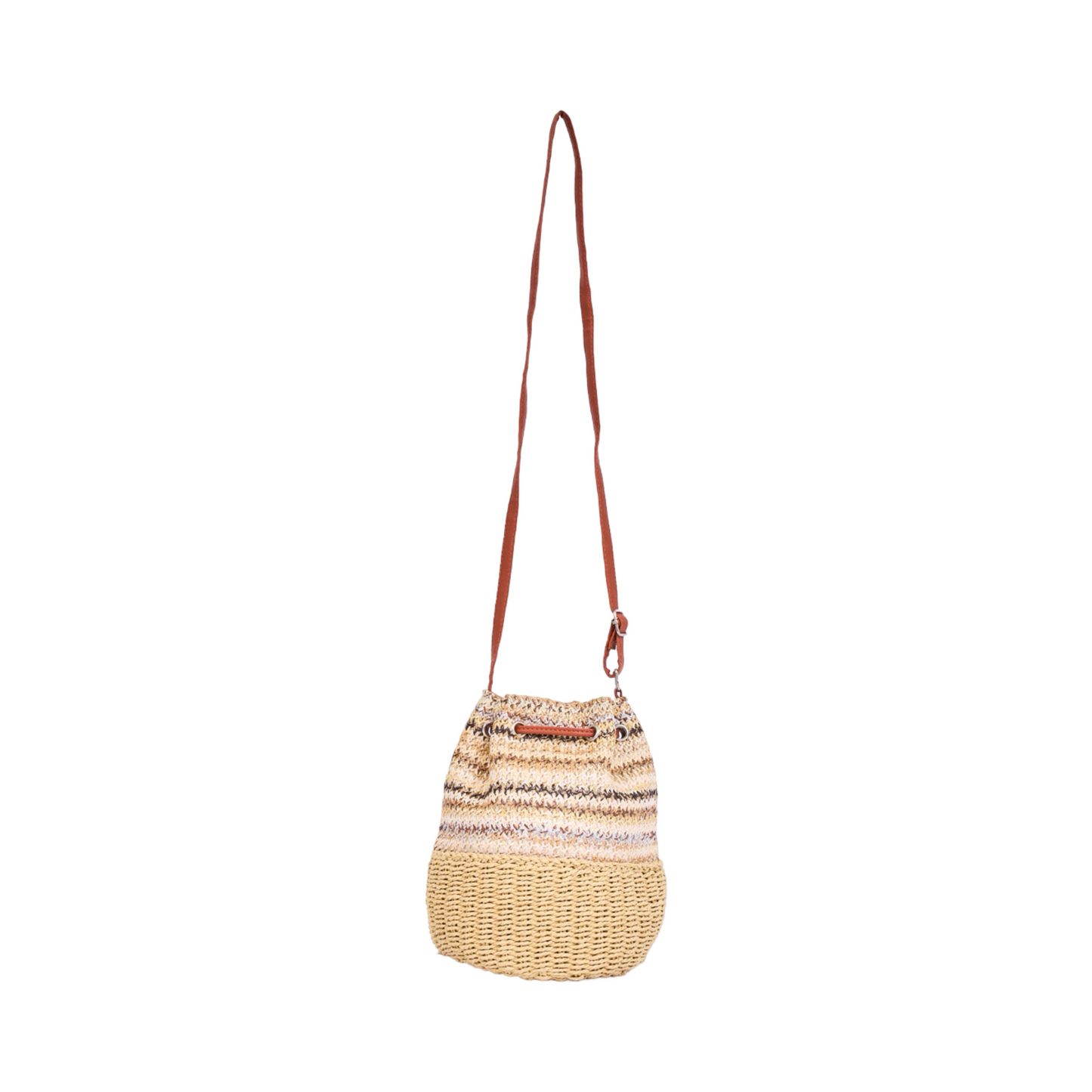 Everyday Earth – Multicolor Straw Crossbody Bag – Brown