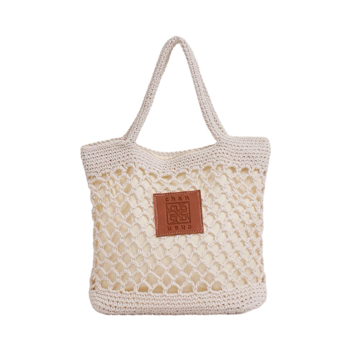 Knitted Tote Bag - White