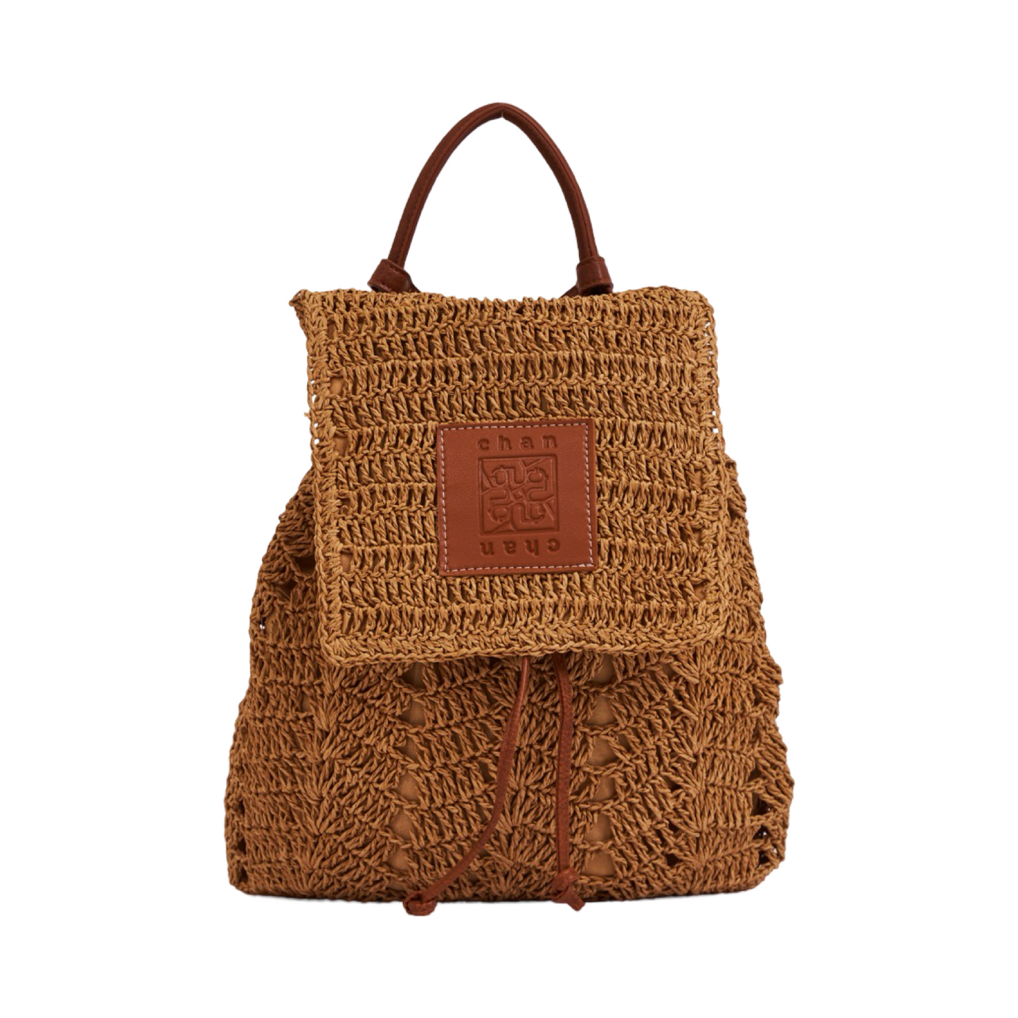 Straw Backpack - Brown
