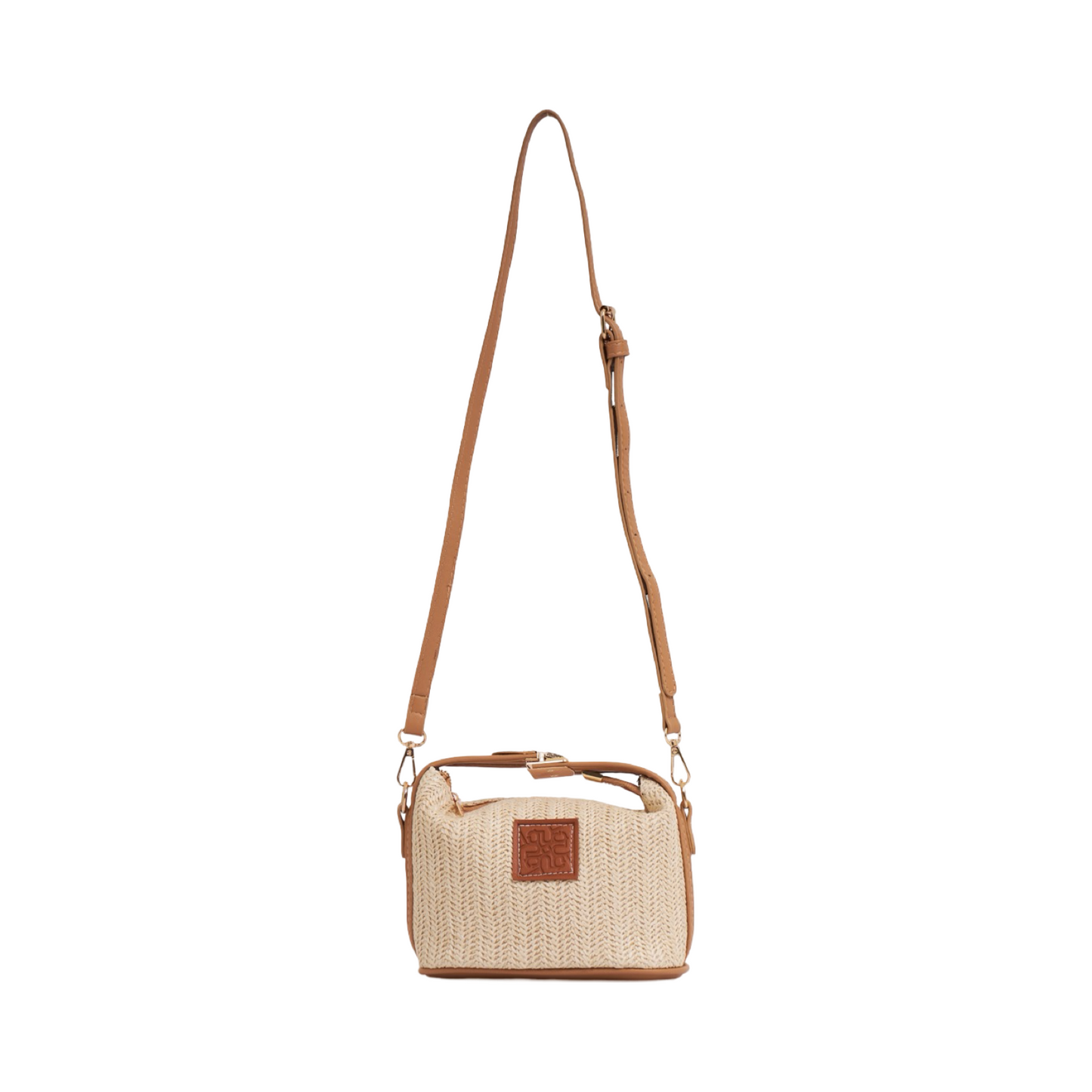 Straw Shoulder Bag - Beige