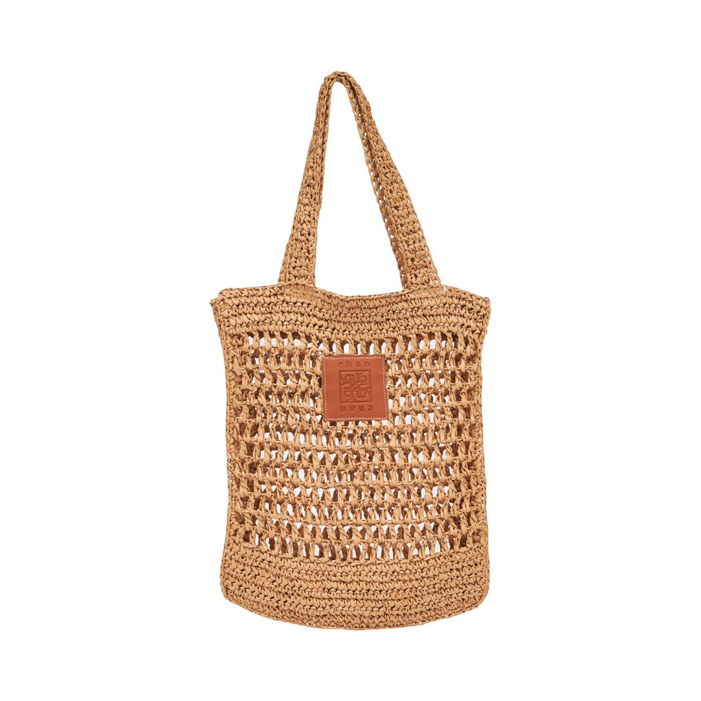 Straw Tote Bag - Brown