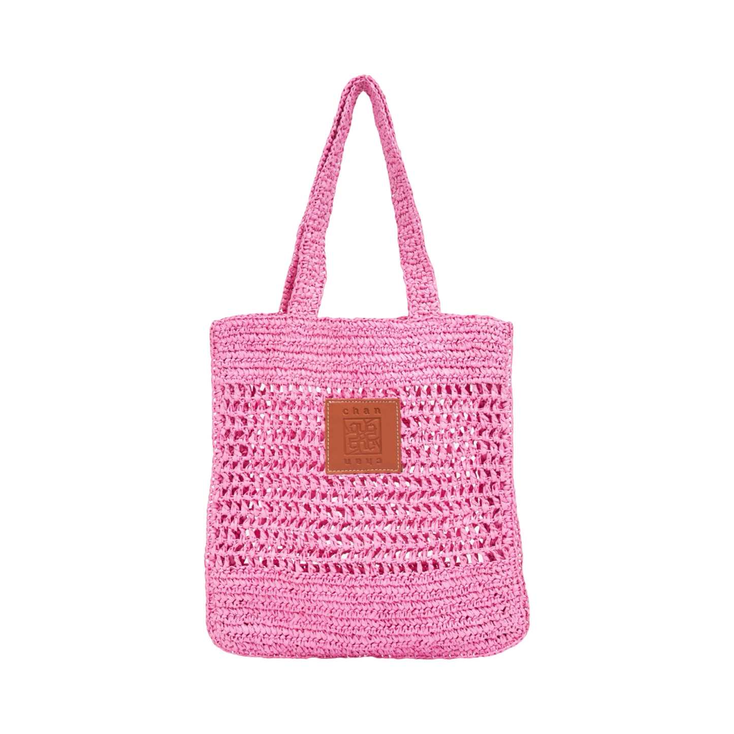 Straw Tote Bag - Pink