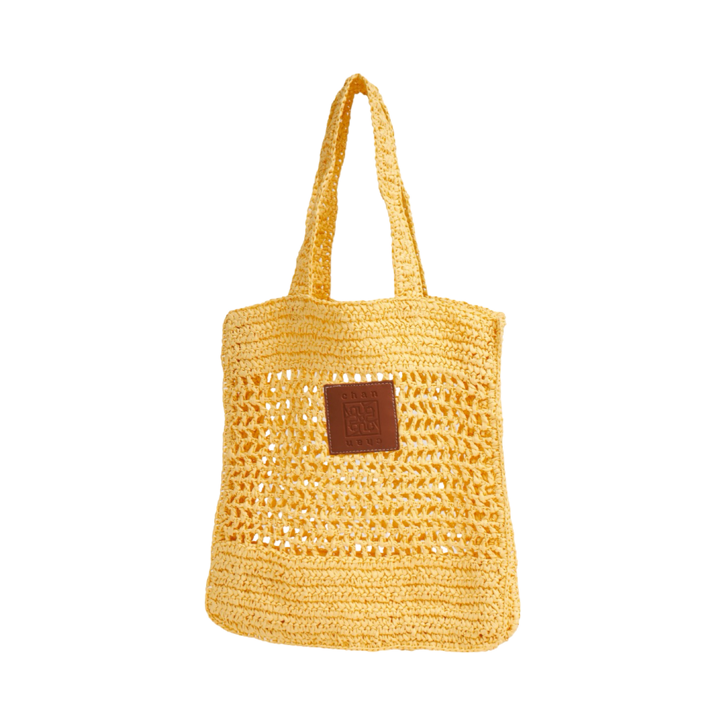 Straw Tote Bag - Yellow