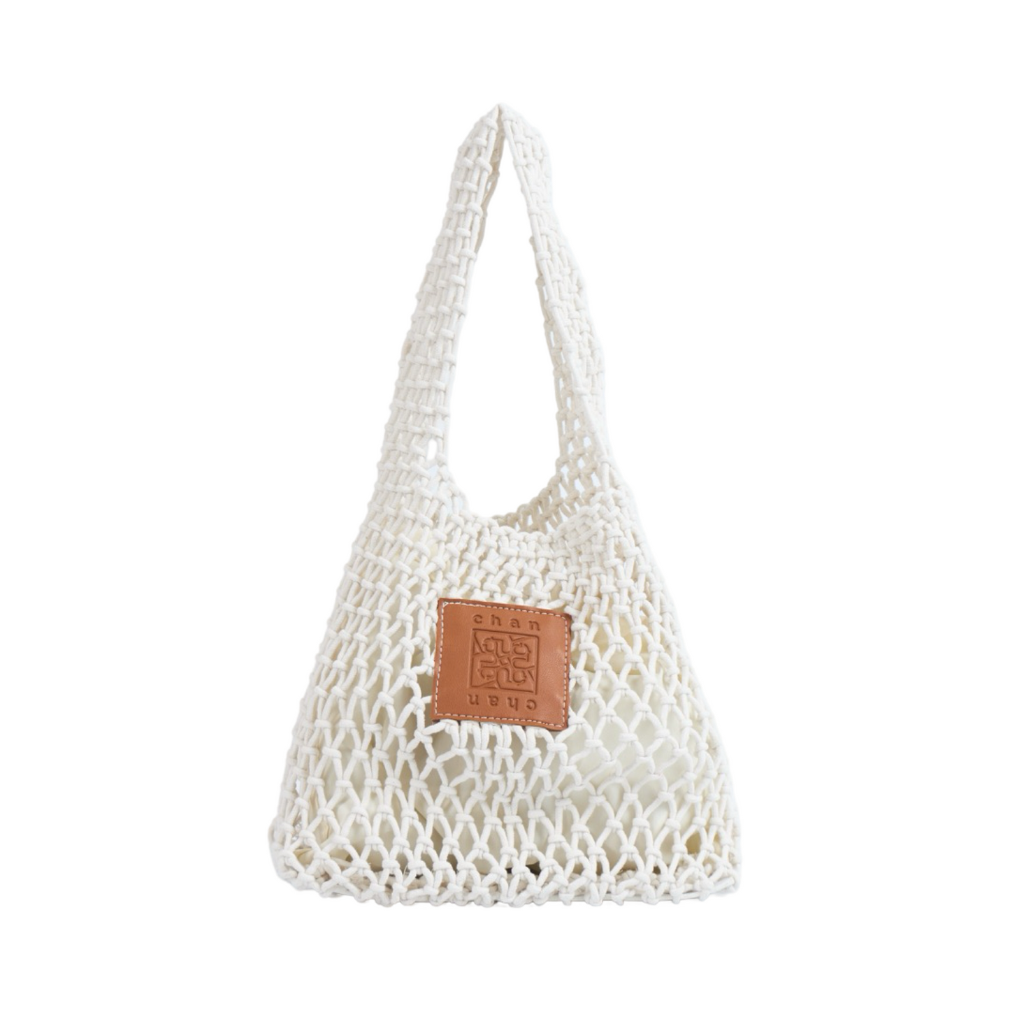 Knitted Tote Bag - White