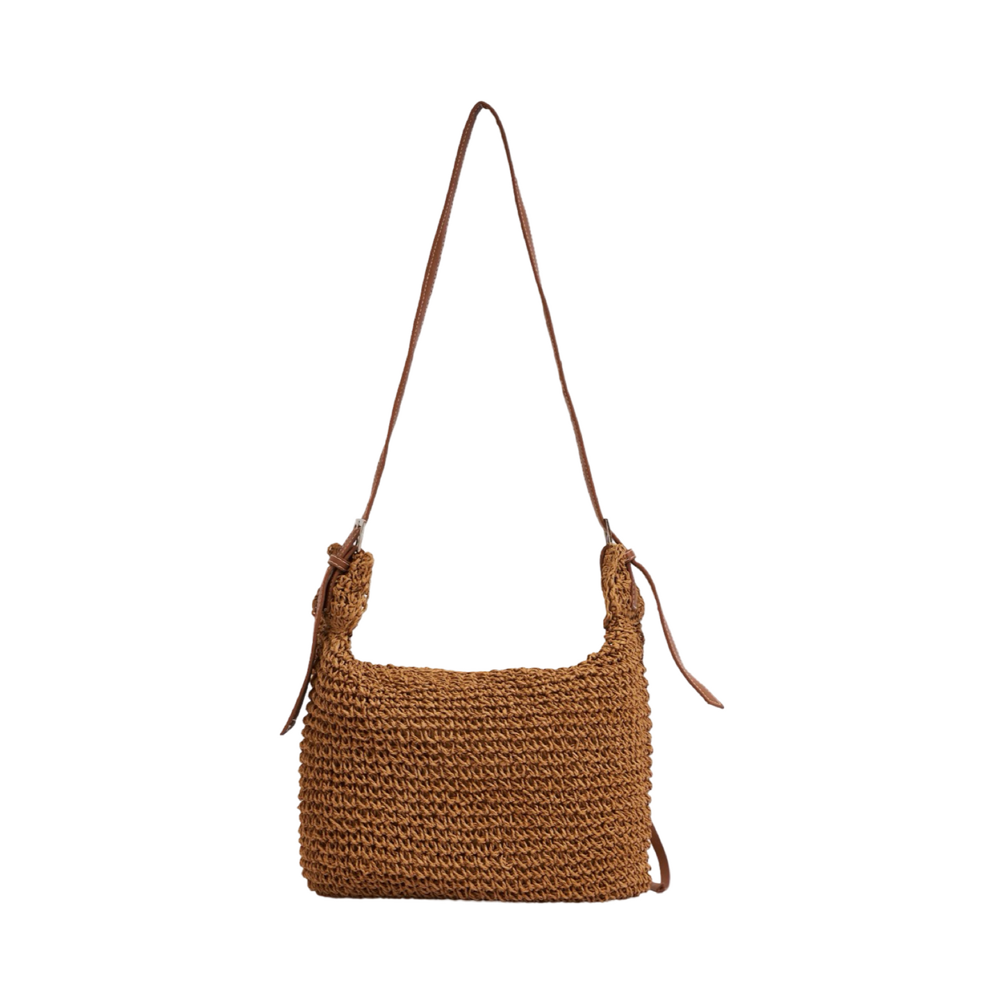 Everyday Earth – Straw Crossbody Bag – Brown