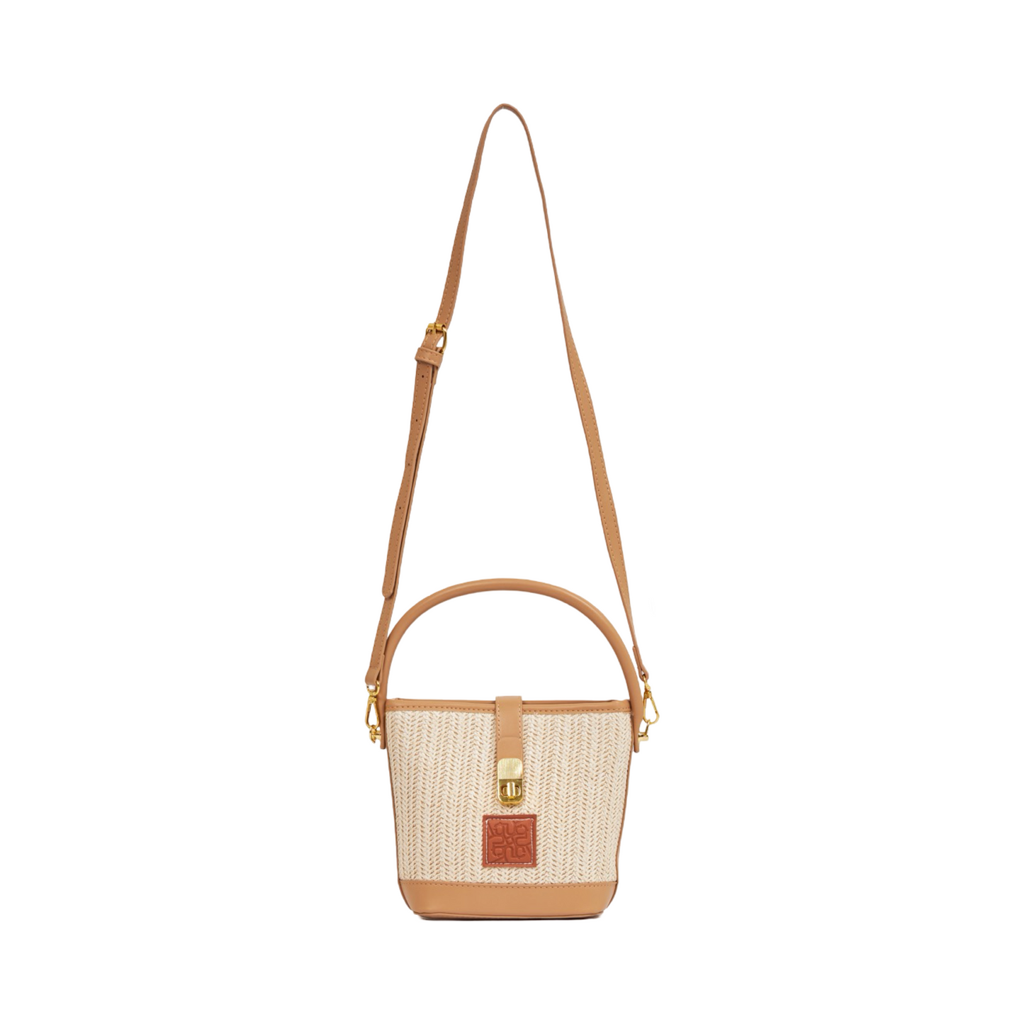 Straw Shoulder Bag - Light Brown