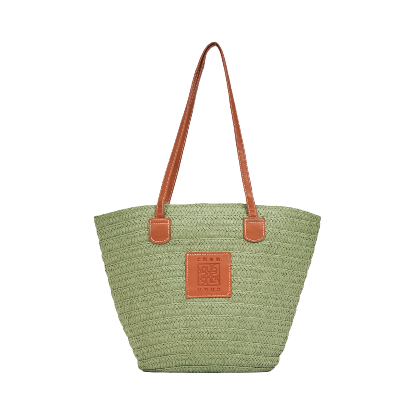 Straw Tote Bag - Green