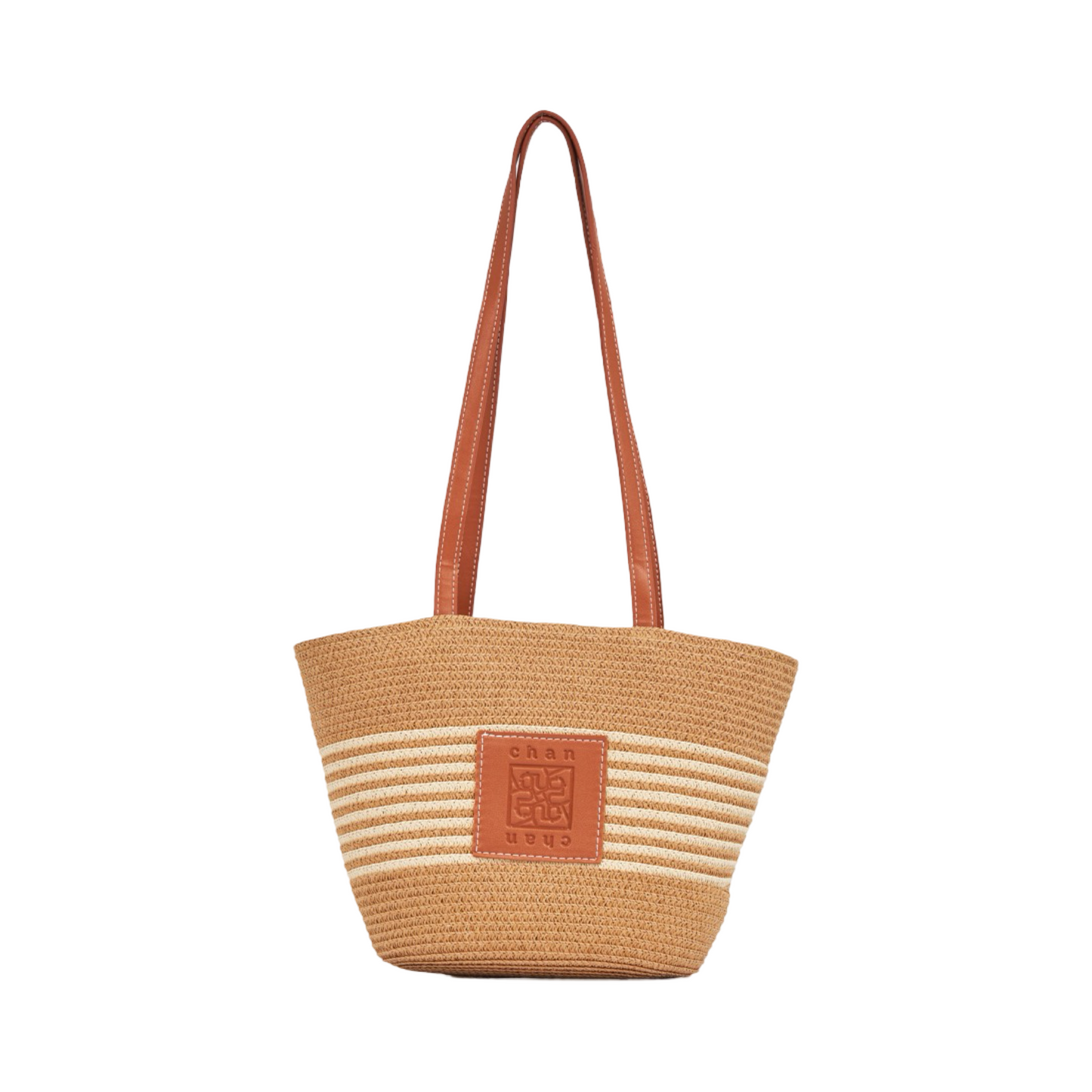 Straw Basket Bag - Brown Beige