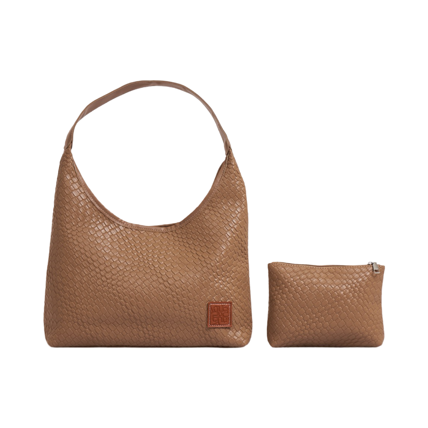 Woven Tote Bag - Brown