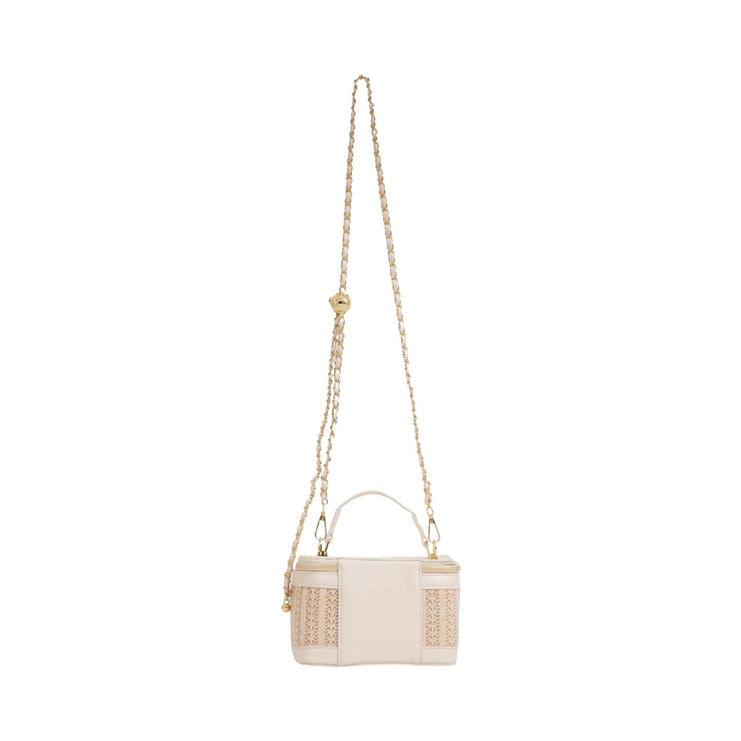 Straw Crossbody Bag - White