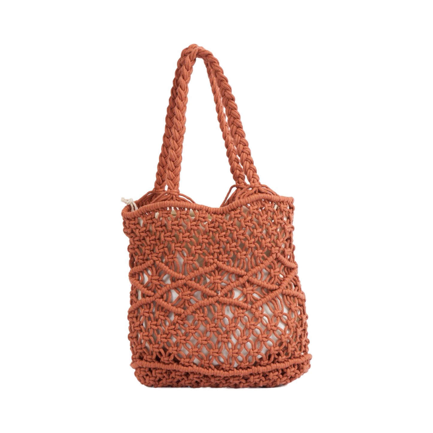 Knitted Tote Bag - Orange
