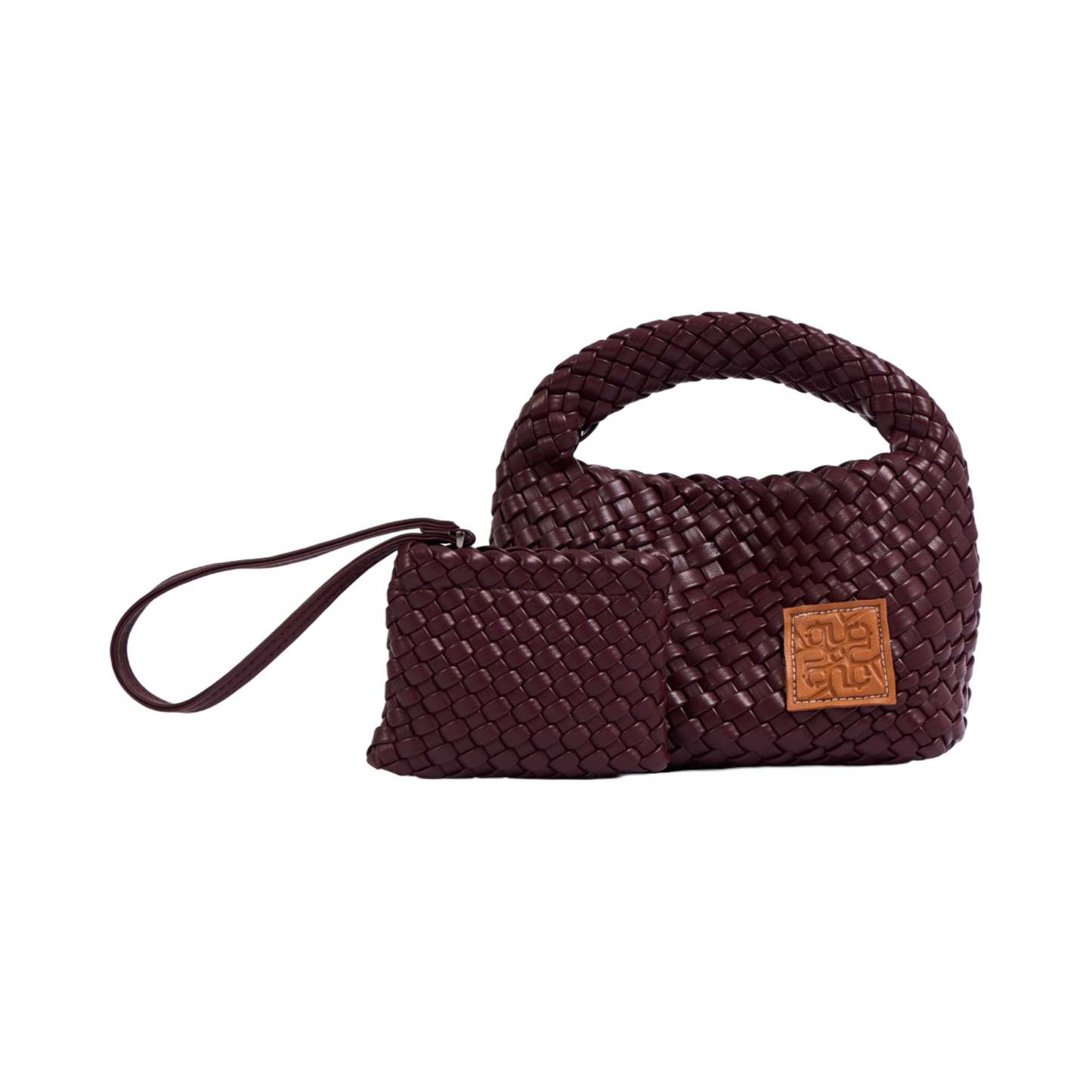 Woven Crossbody Bag - Dark Chocolate