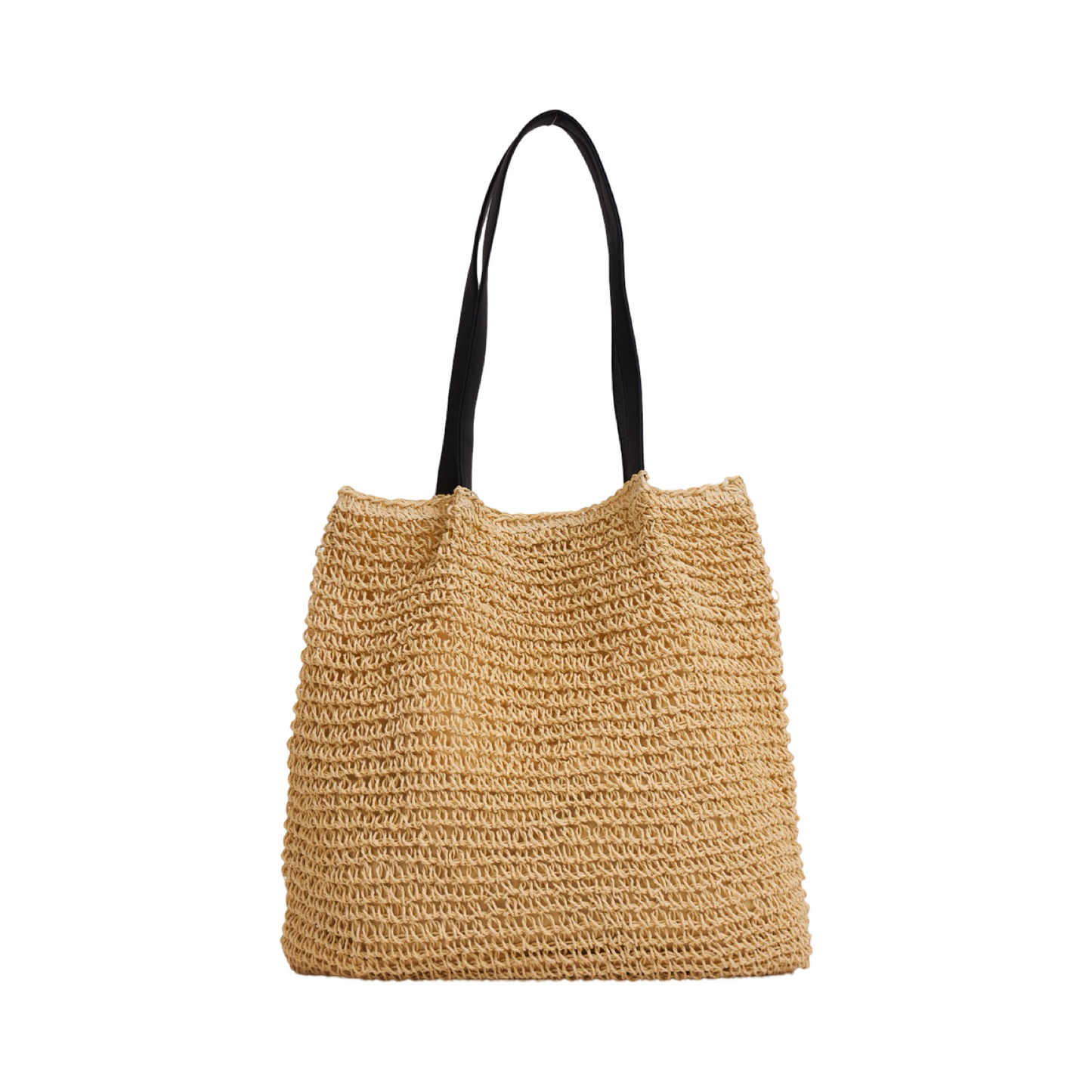 Everyday Earth – Crochet Raffia Tote Bag – Beige