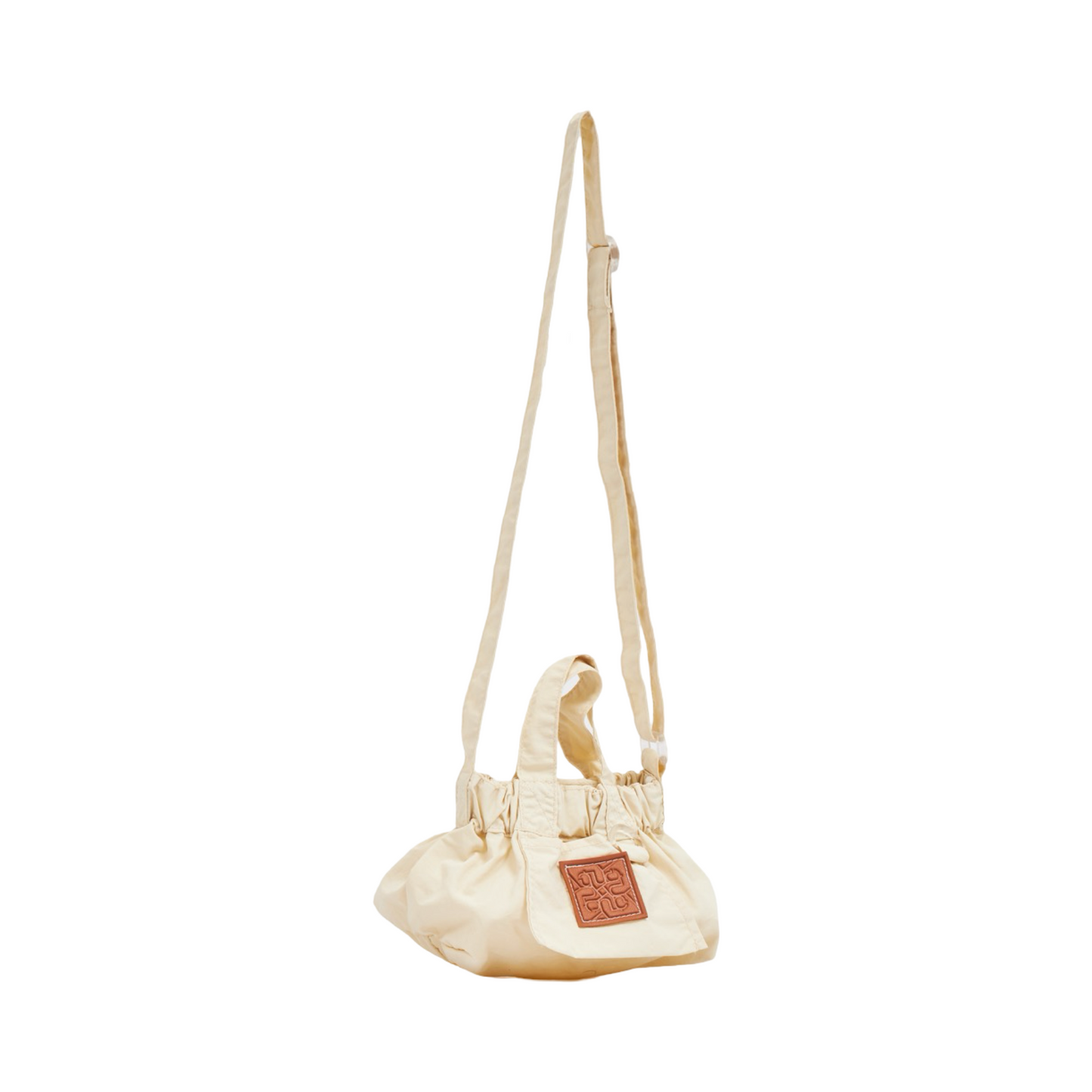 Nylon Mini Crossbody Bag - Beige