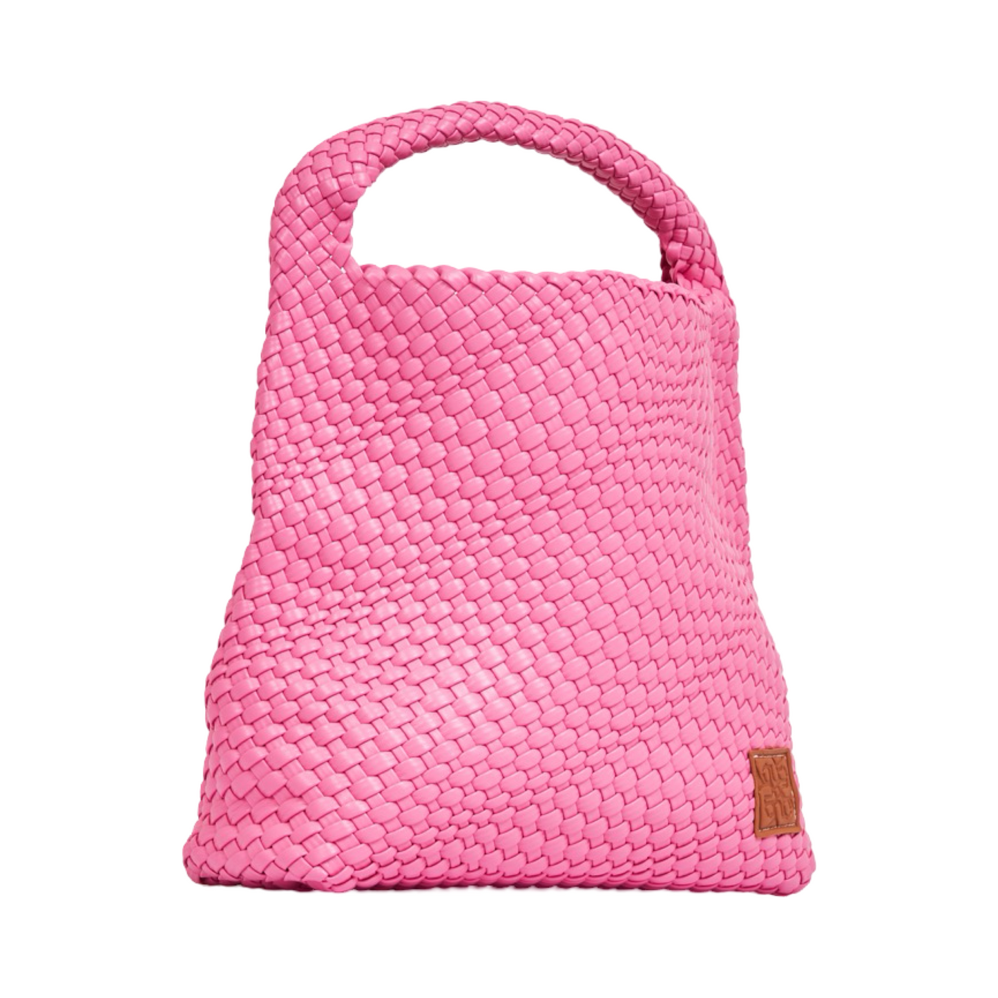 Woven Tote Bag L - Hot Pink