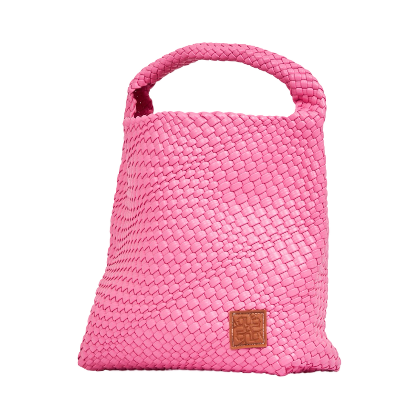 Woven Tote Bag L - Hot Pink