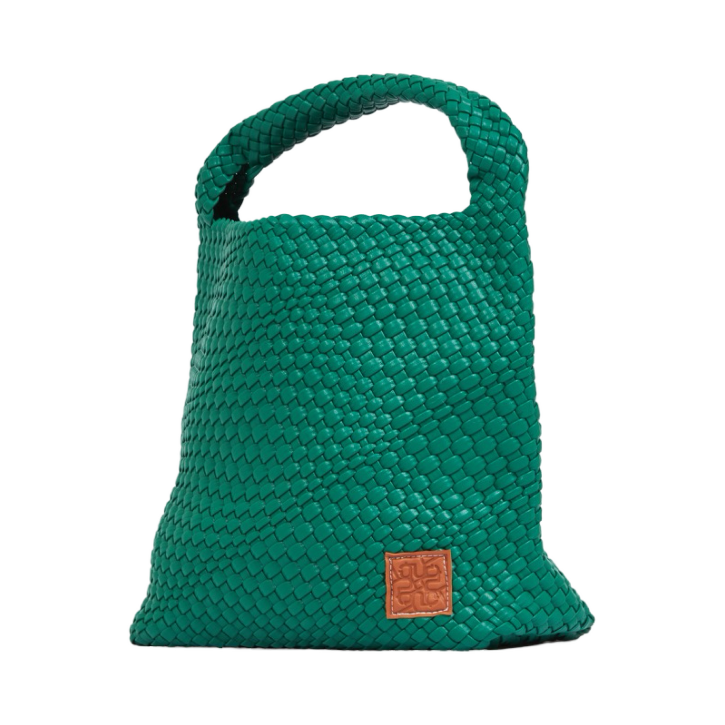 Woven Tote Bag L - Emerald Green