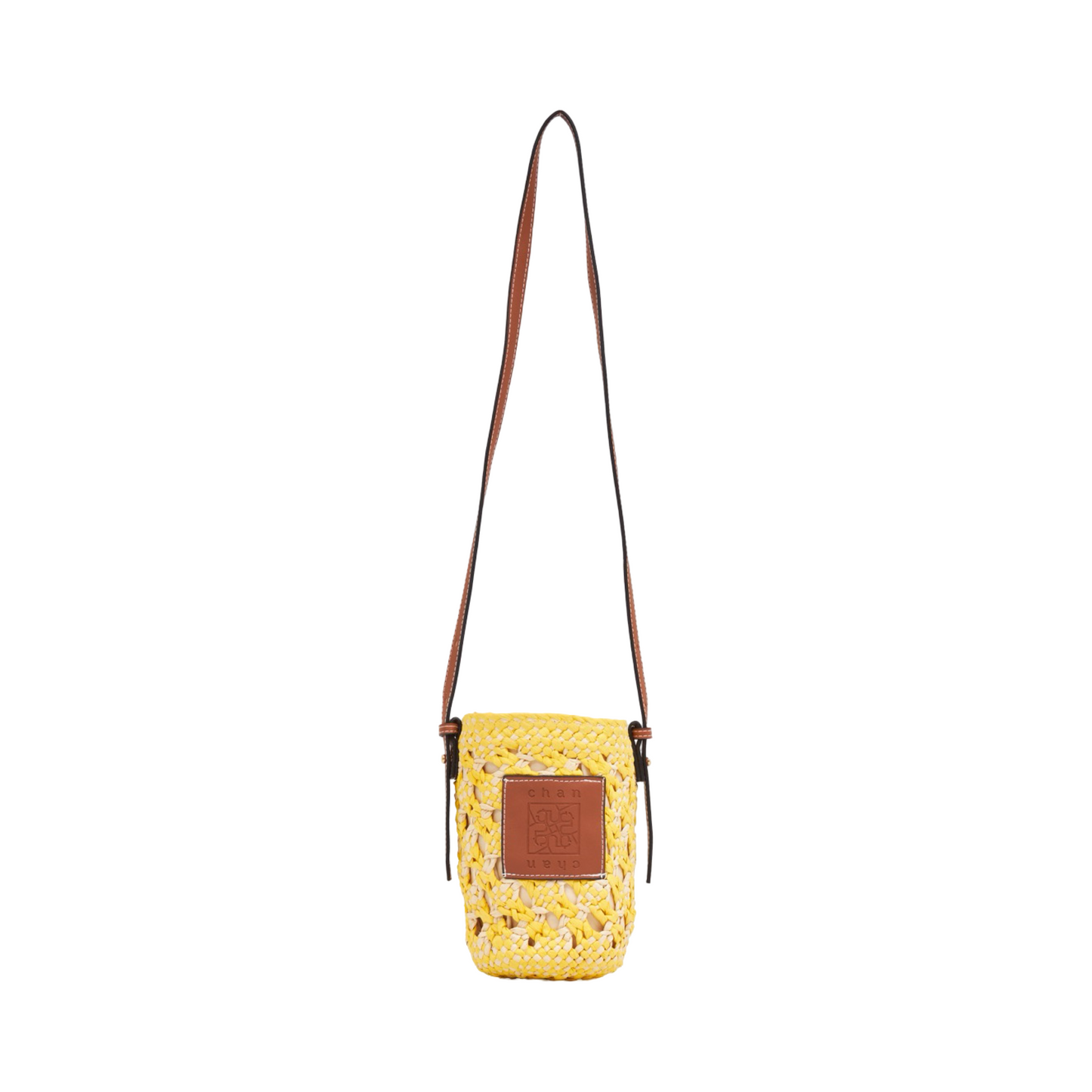 Straw Mini Crossbody Bag - Yellow