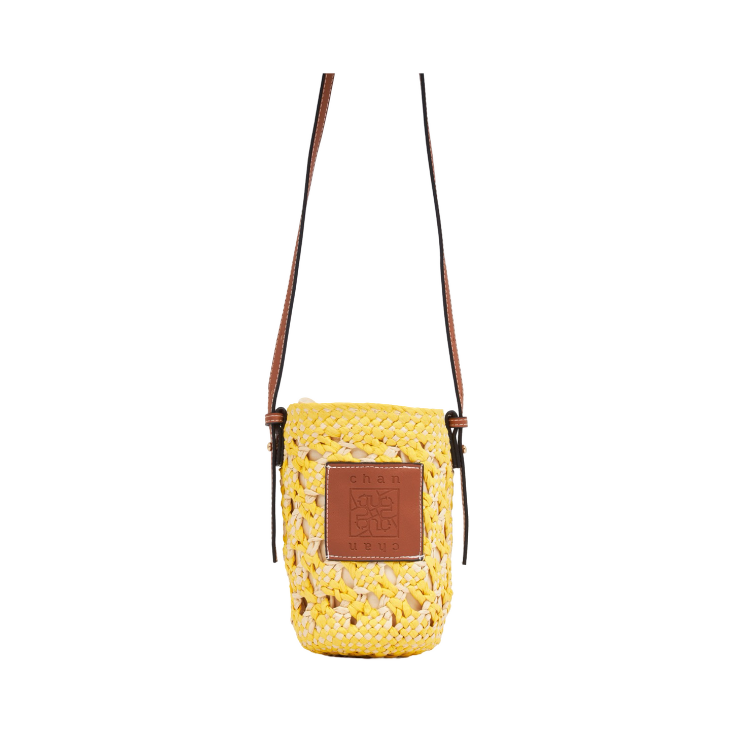 Straw Mini Crossbody Bag - Yellow