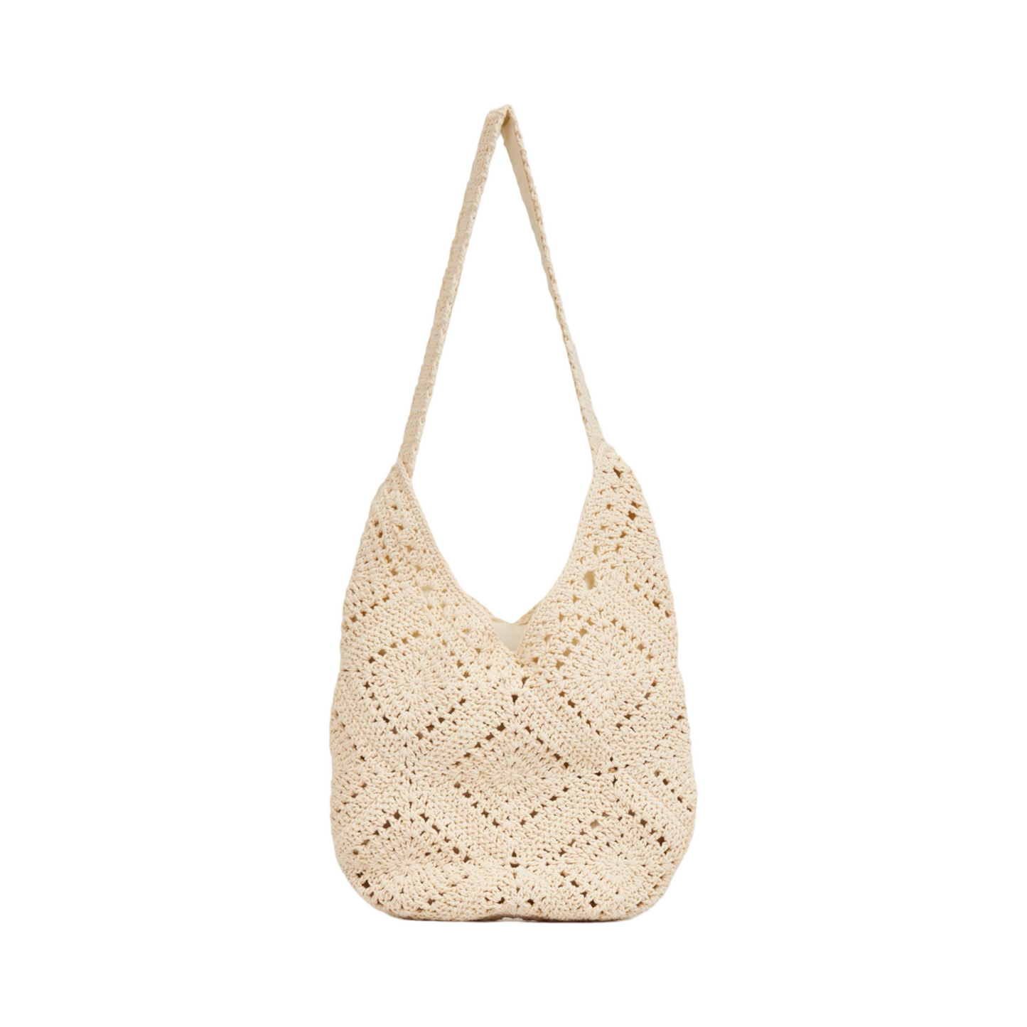 Knitted Tote Bag - White