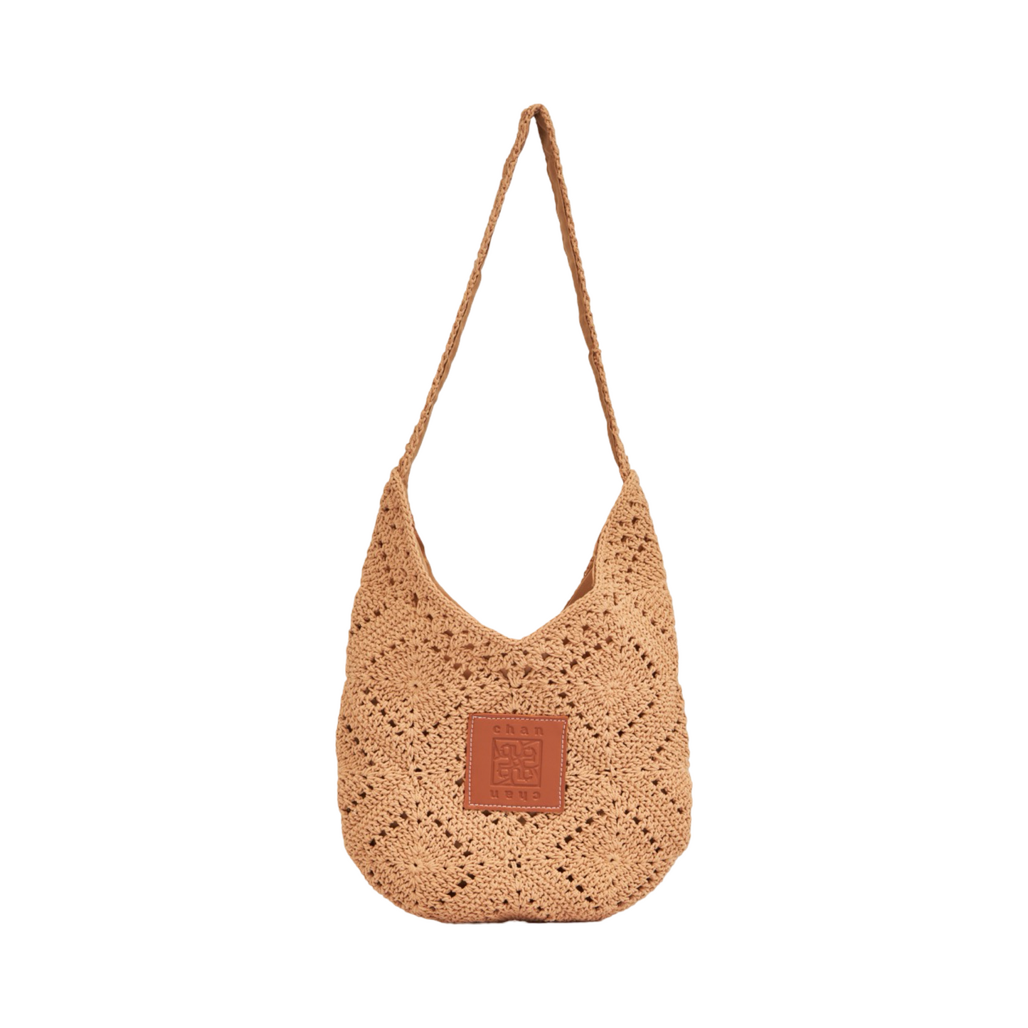 Knitted Tote Bag - Brown