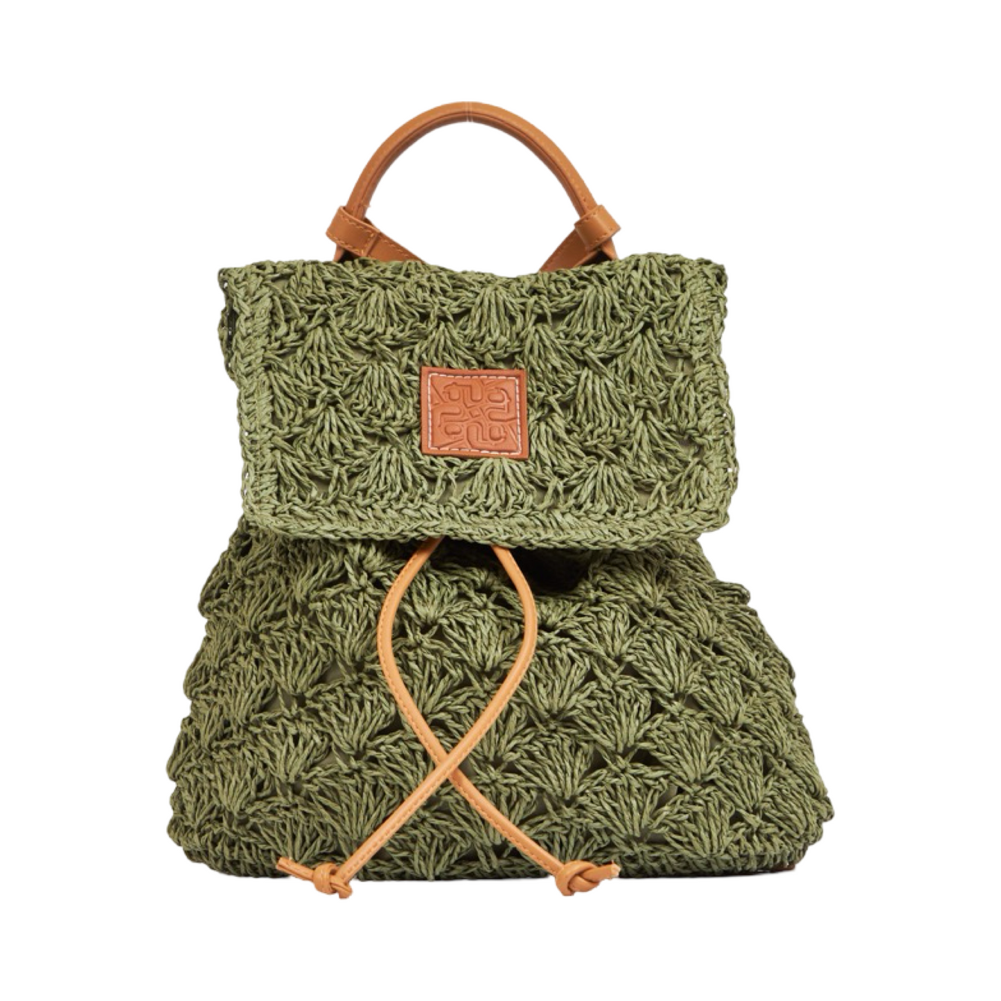 Straw Backpack- Green