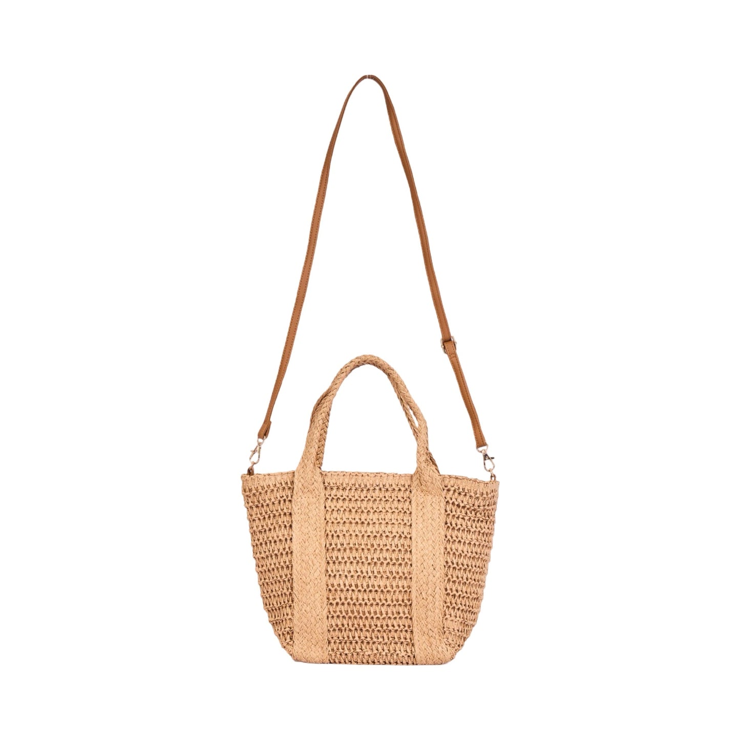 Everyday Earth – Straw Tote Bag With Tassel – Brown