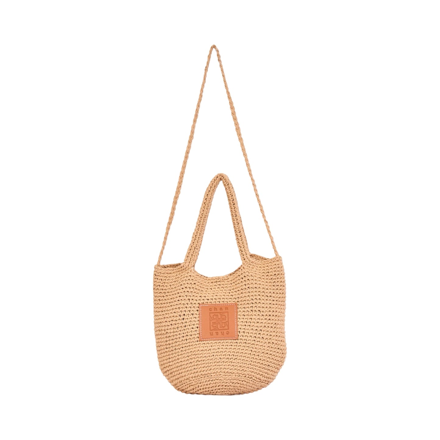 Knitted Shoulder Bag - Brown