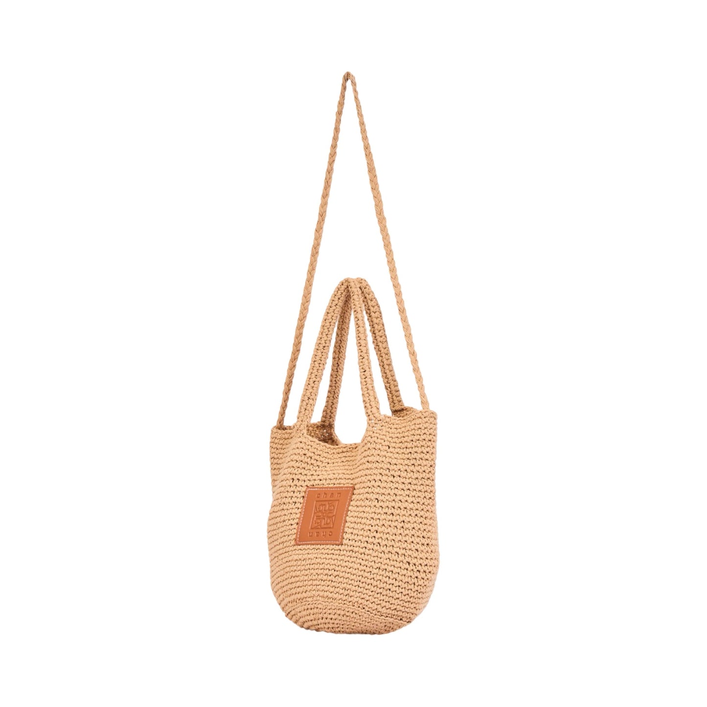 Knitted Shoulder Bag - Brown