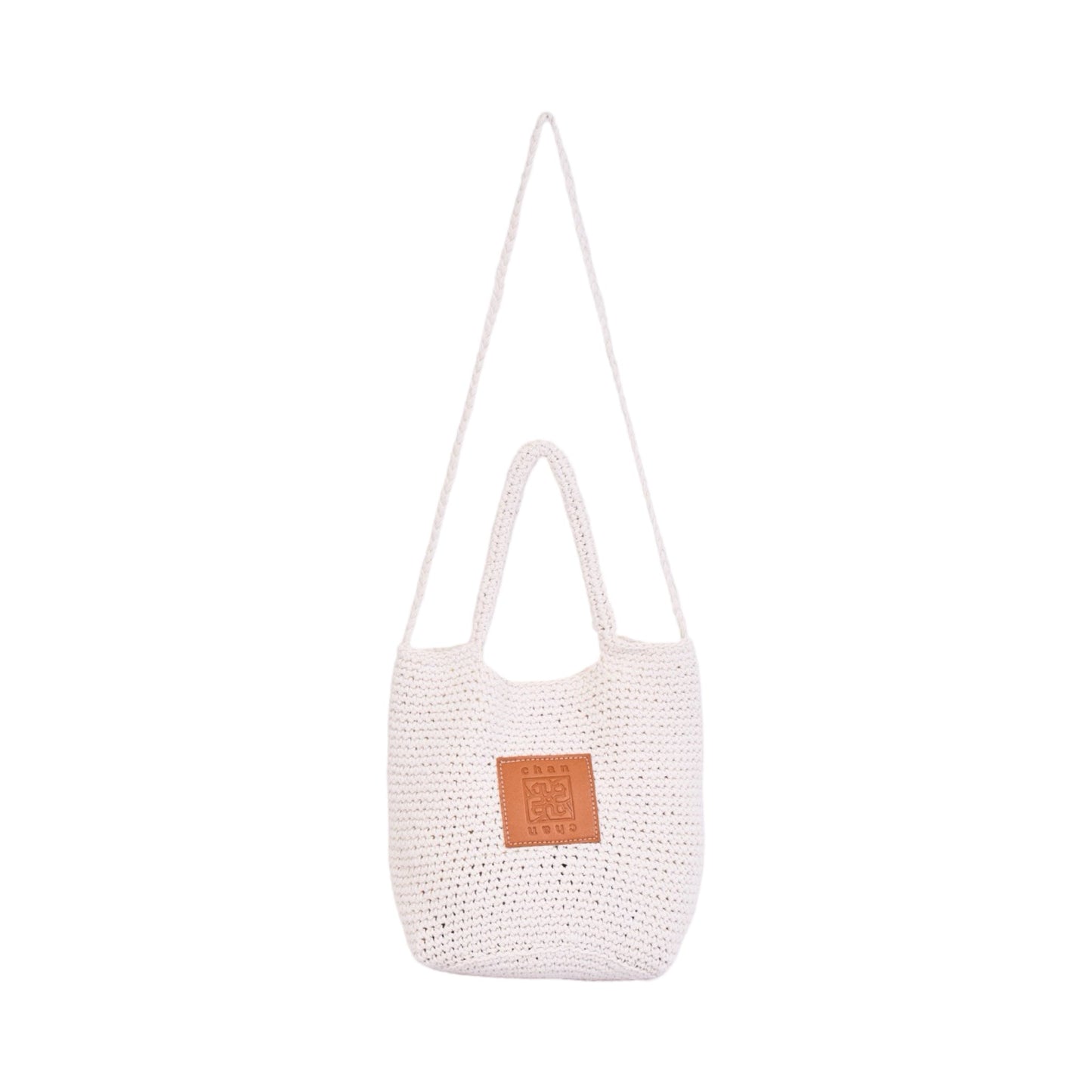 Knitted Shoulder Bag - White