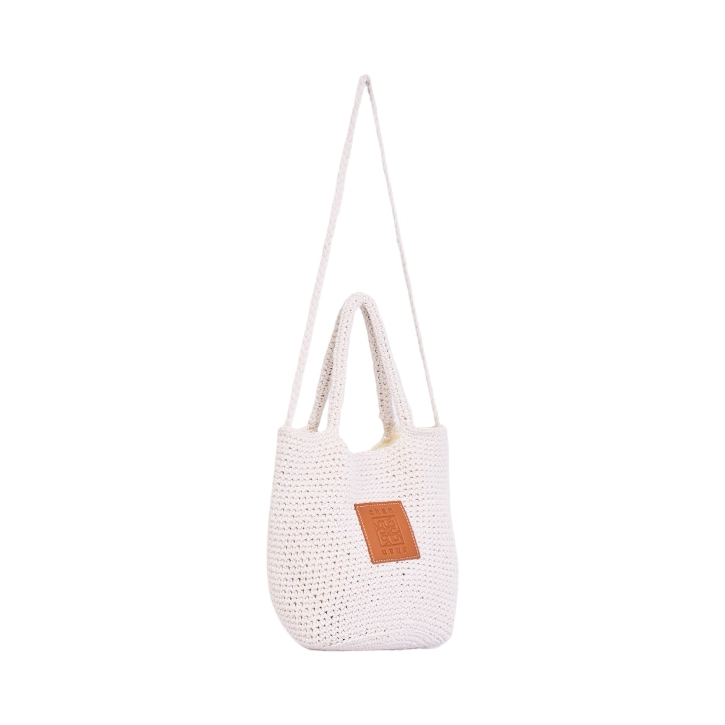 Knitted Shoulder Bag - White