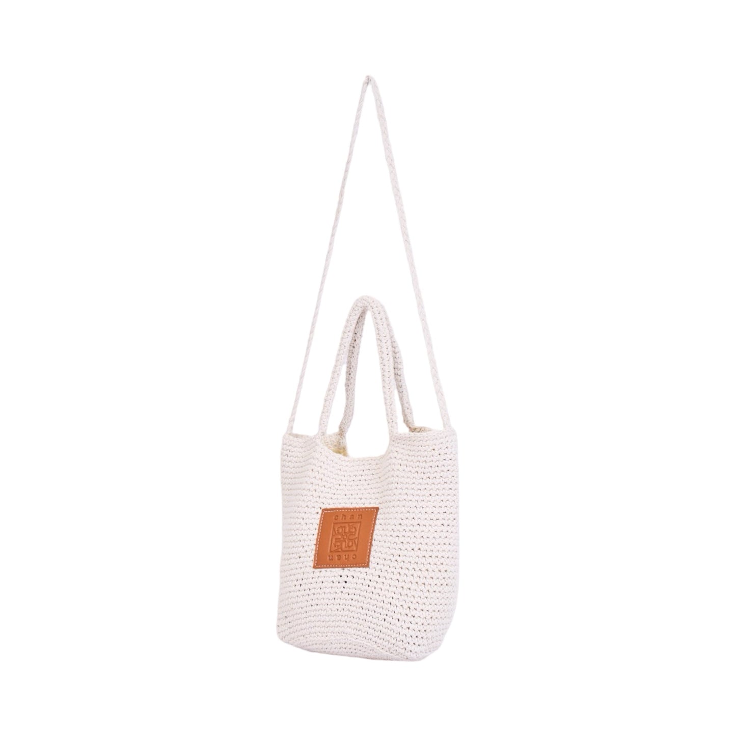 Knitted Shoulder Bag - White