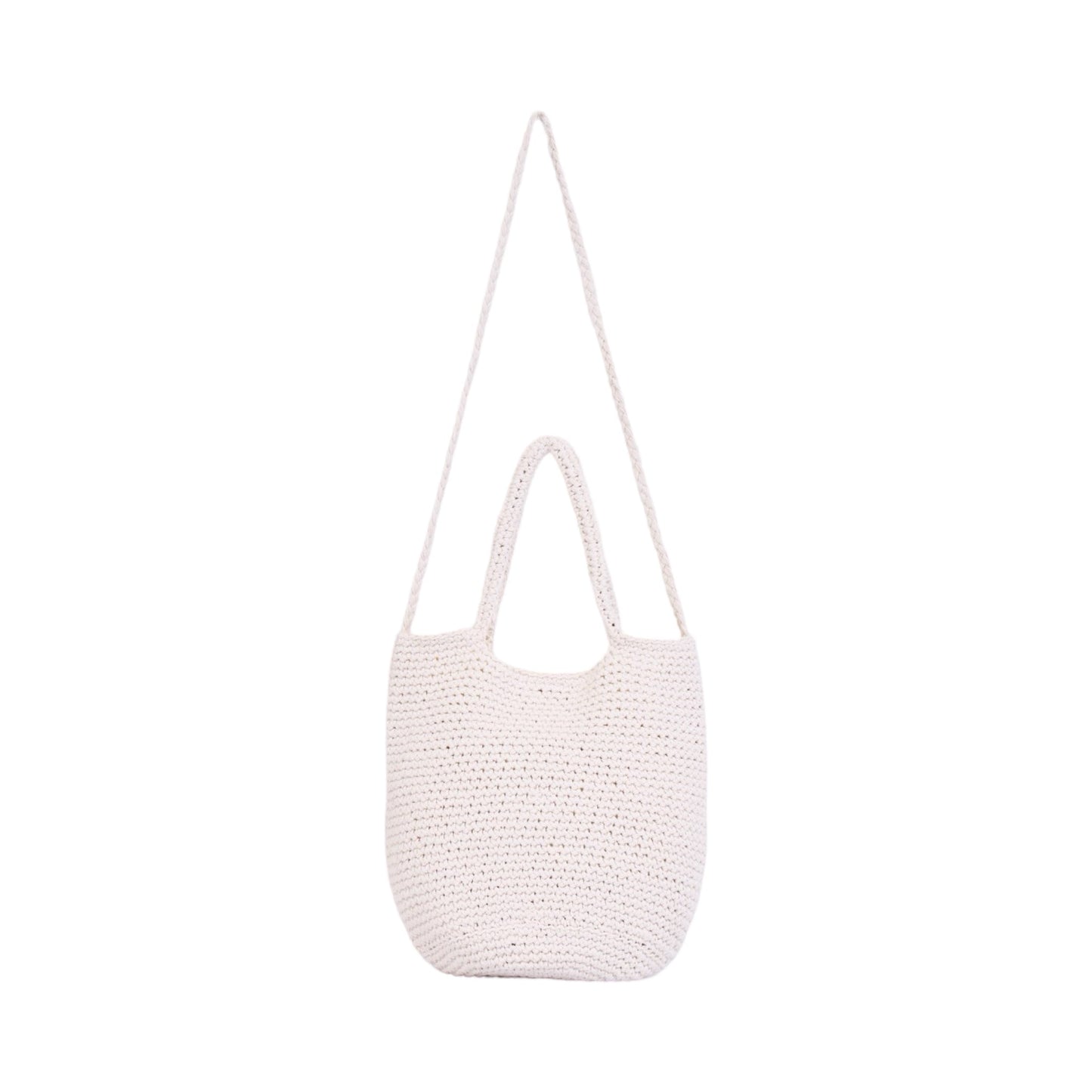 Knitted Shoulder Bag - White