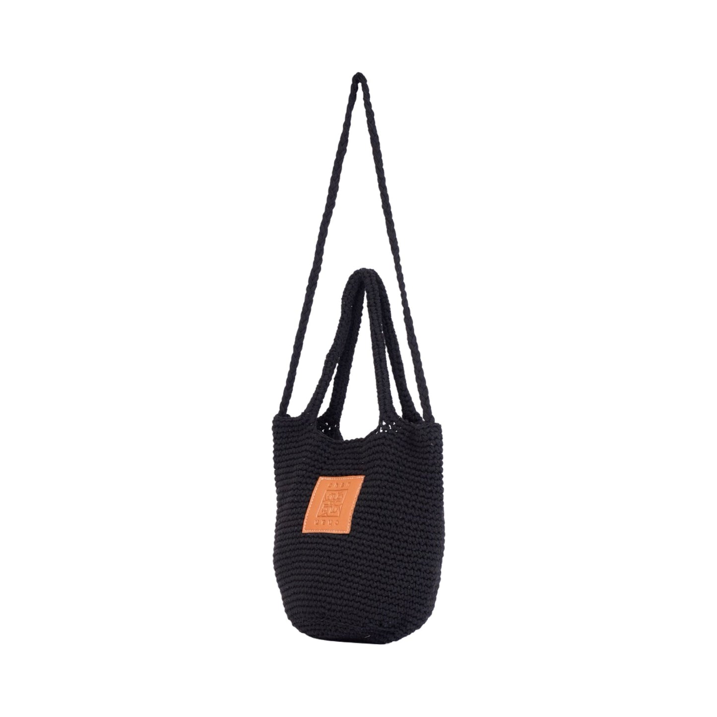 Knitted Shoulder Bag - Black