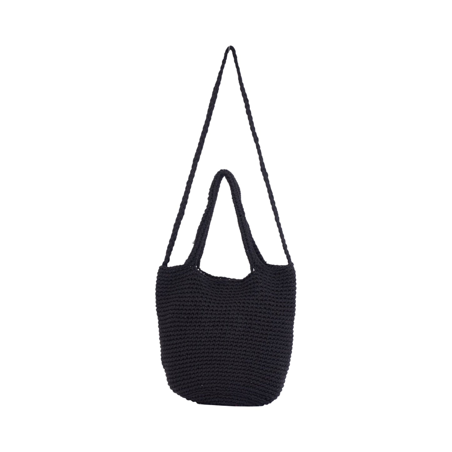 Knitted Shoulder Bag - Black