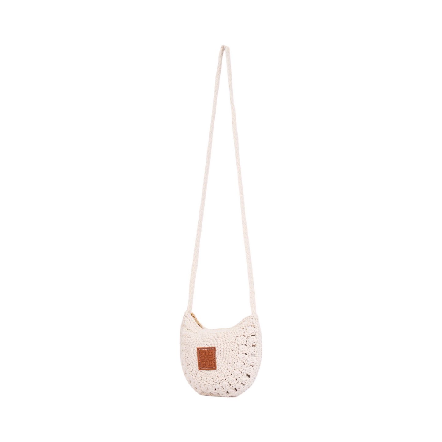 Hobo Knitted Crossbody Bag - White