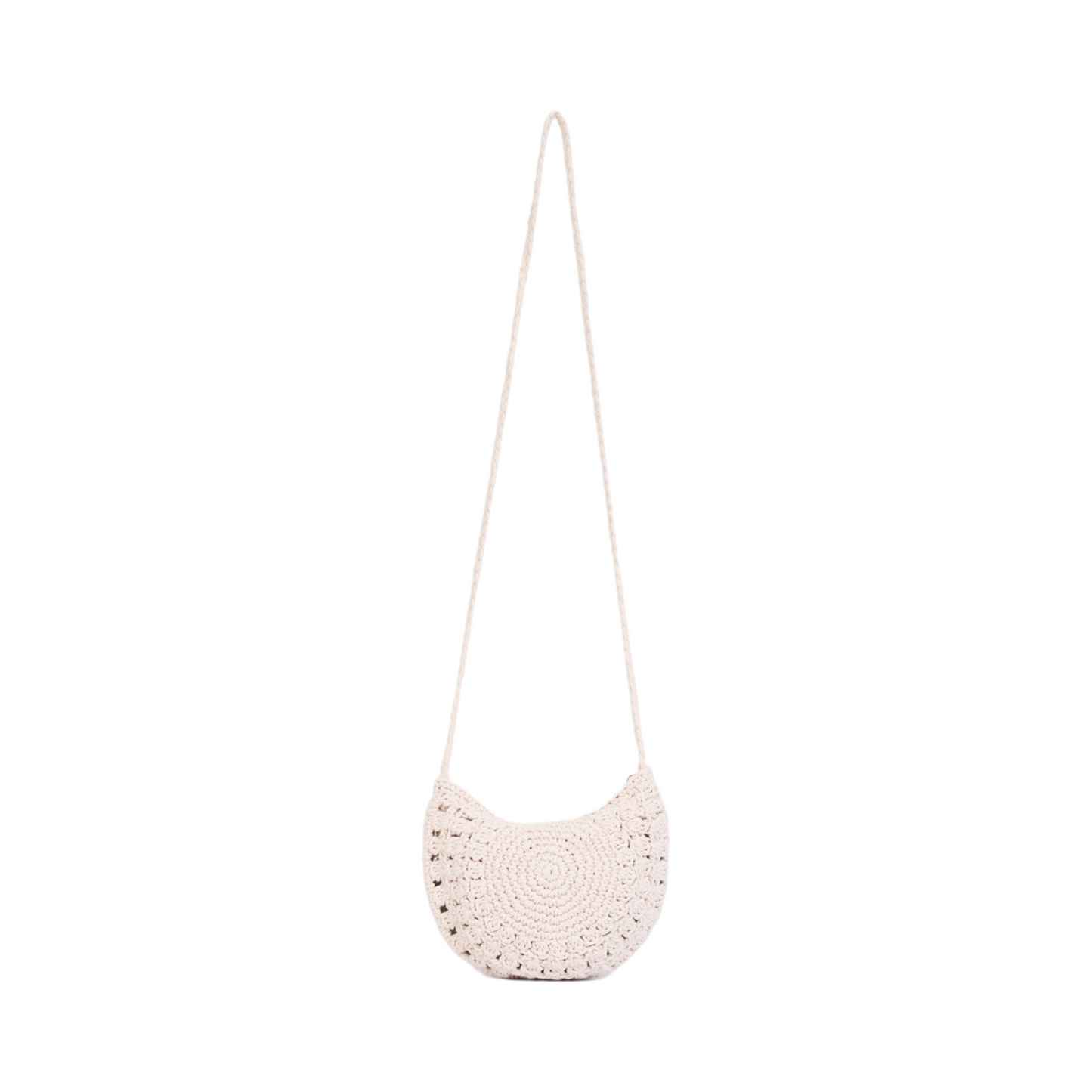 Hobo Knitted Crossbody Bag - White