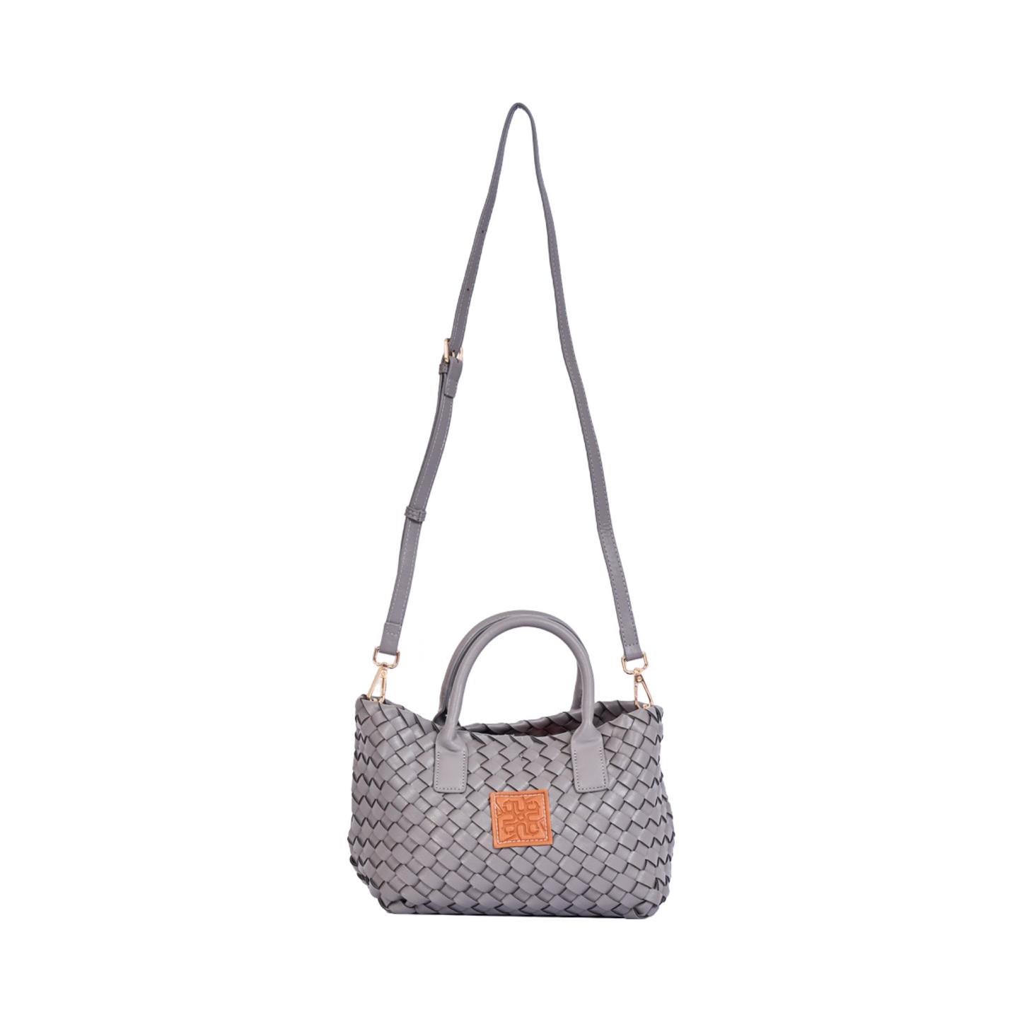 Woven Shoulder Bag - Grey