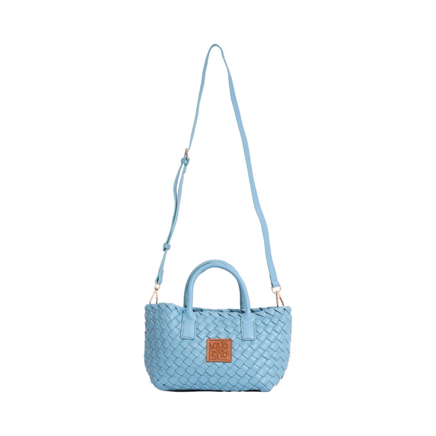 Woven Shoulder Bag - Steel Blue