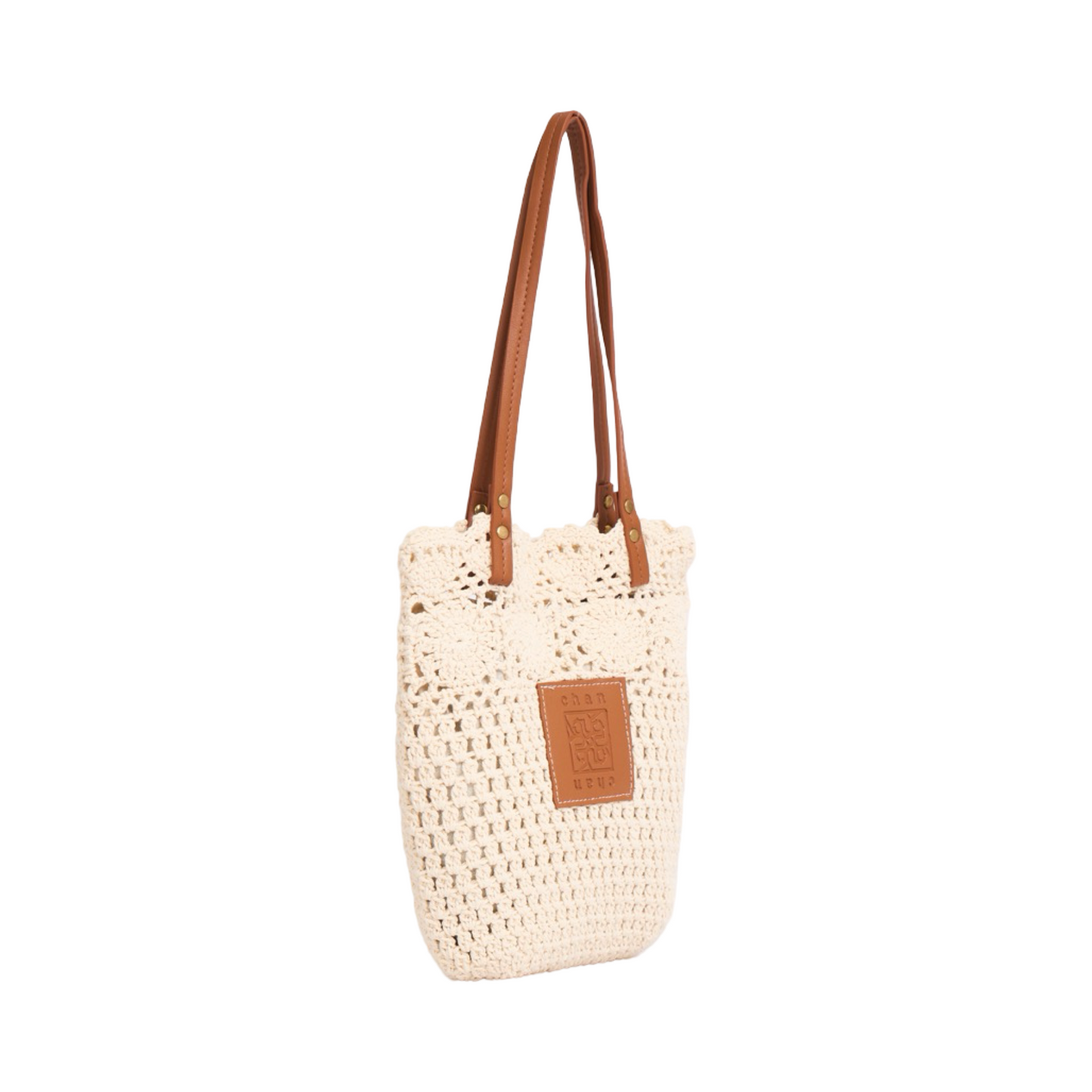 Knitted Tote Bag - White