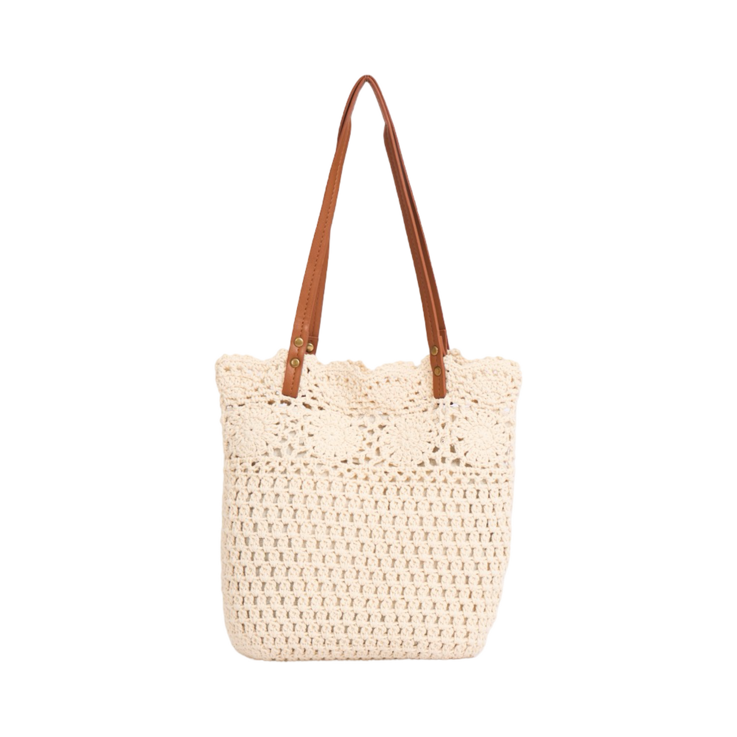 Knitted Tote Bag - White