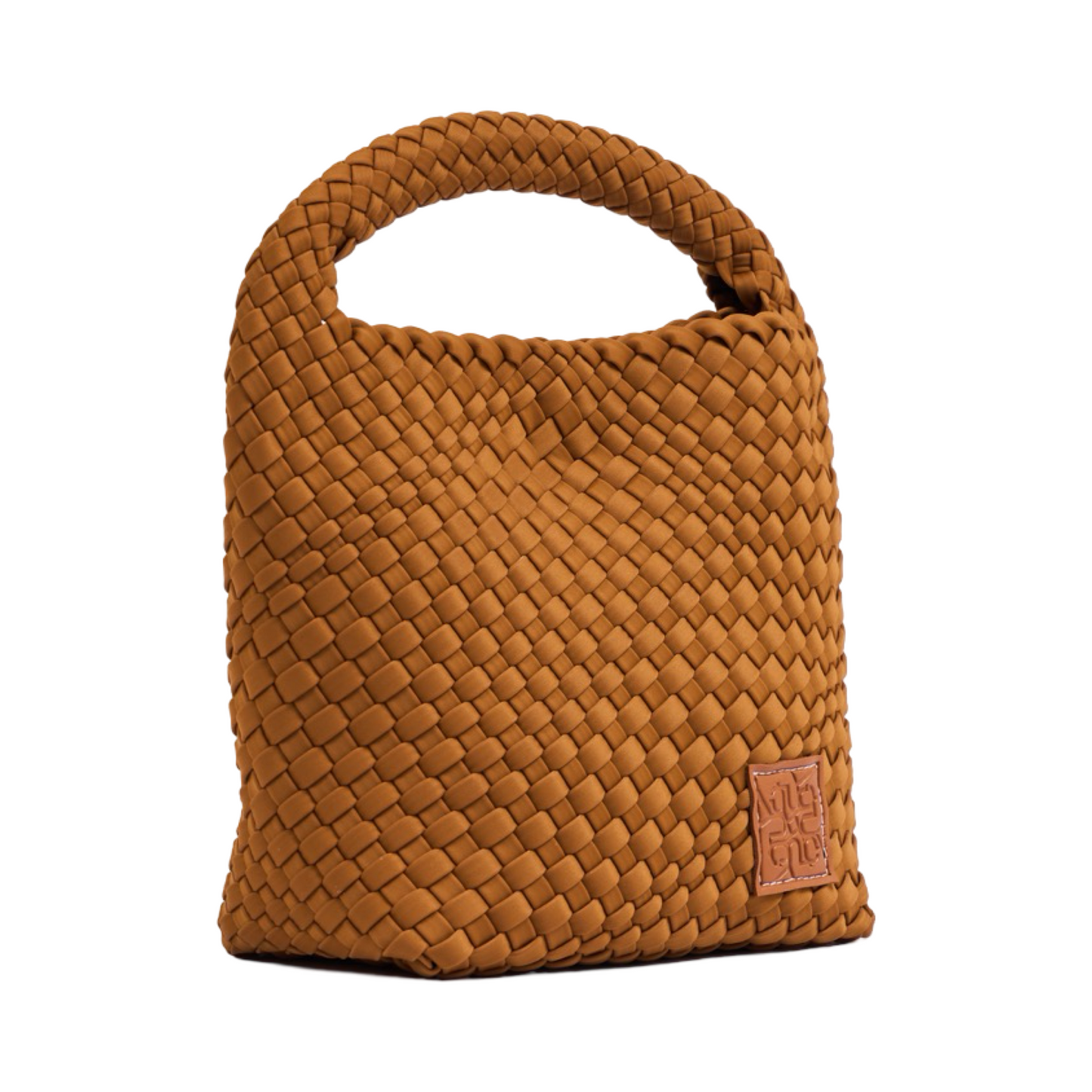 Woven Satin Tote Bag M - Sand