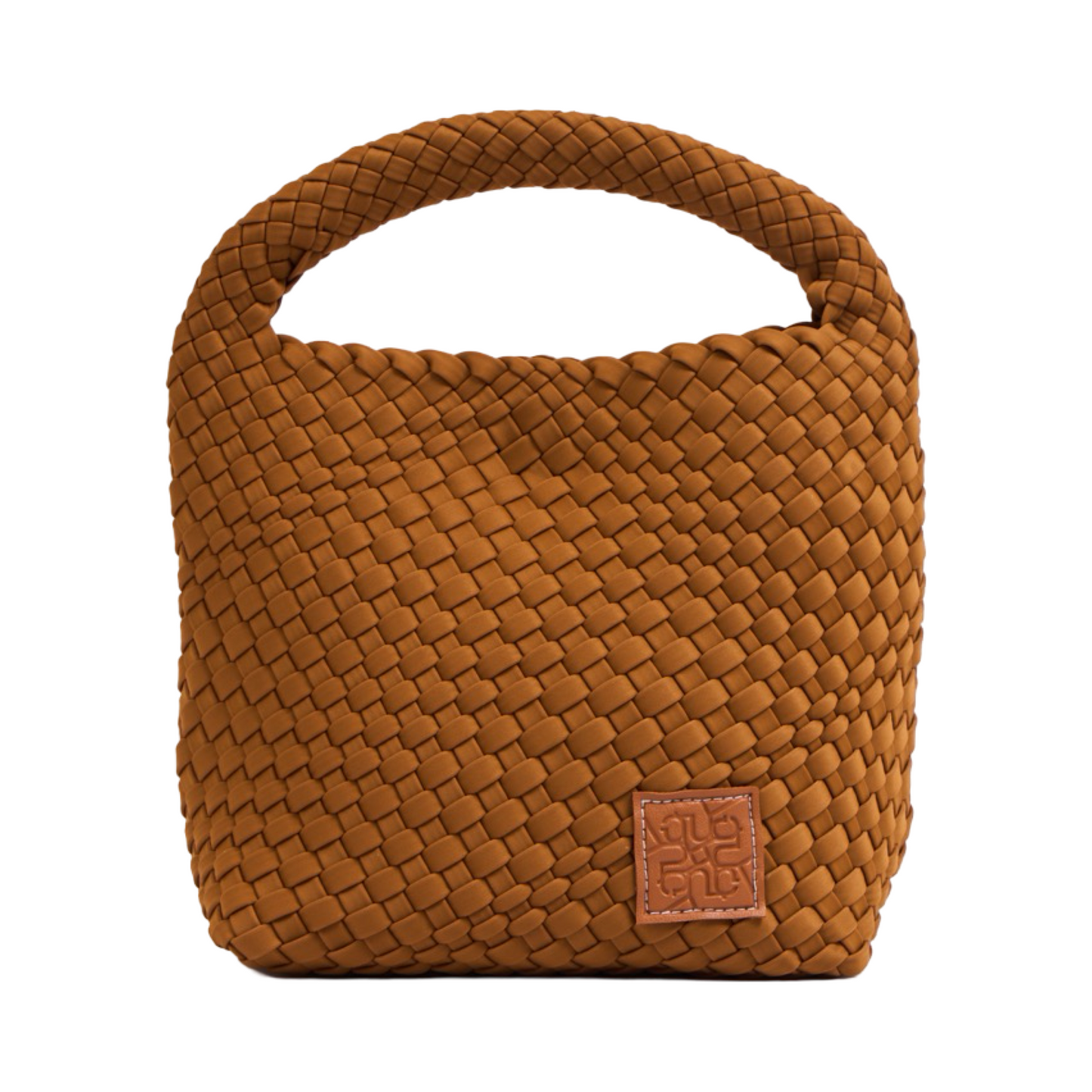 Woven Satin Tote Bag M - Sand