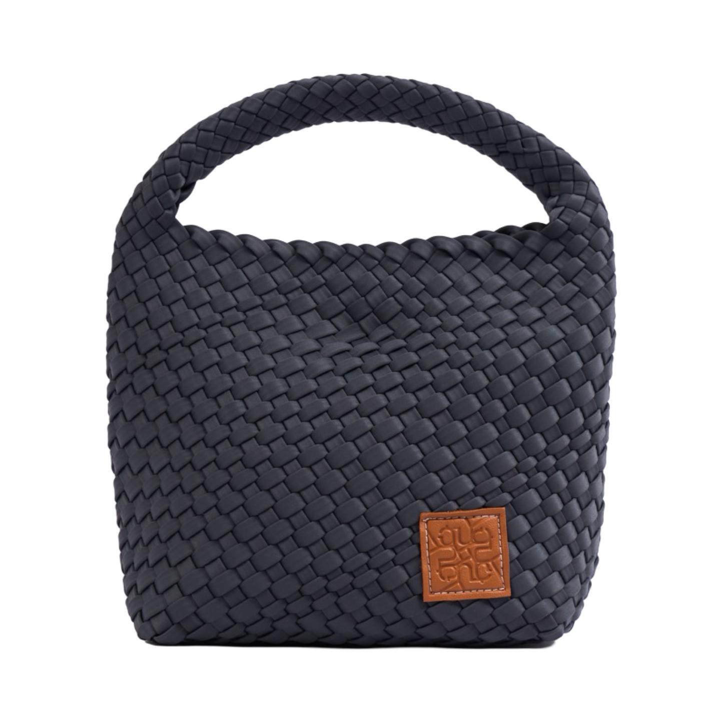 Woven Satin Tote Bag M - Grey