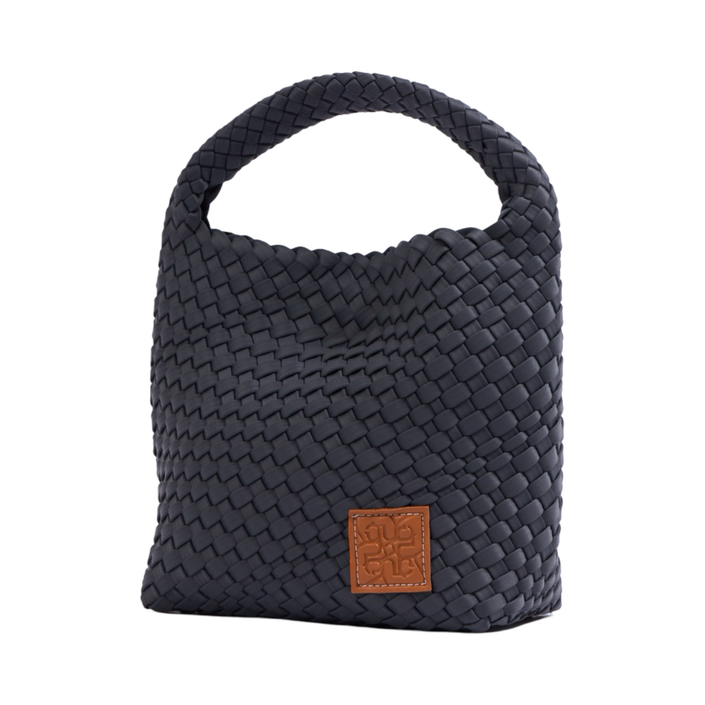 Woven Satin Tote Bag M - Grey