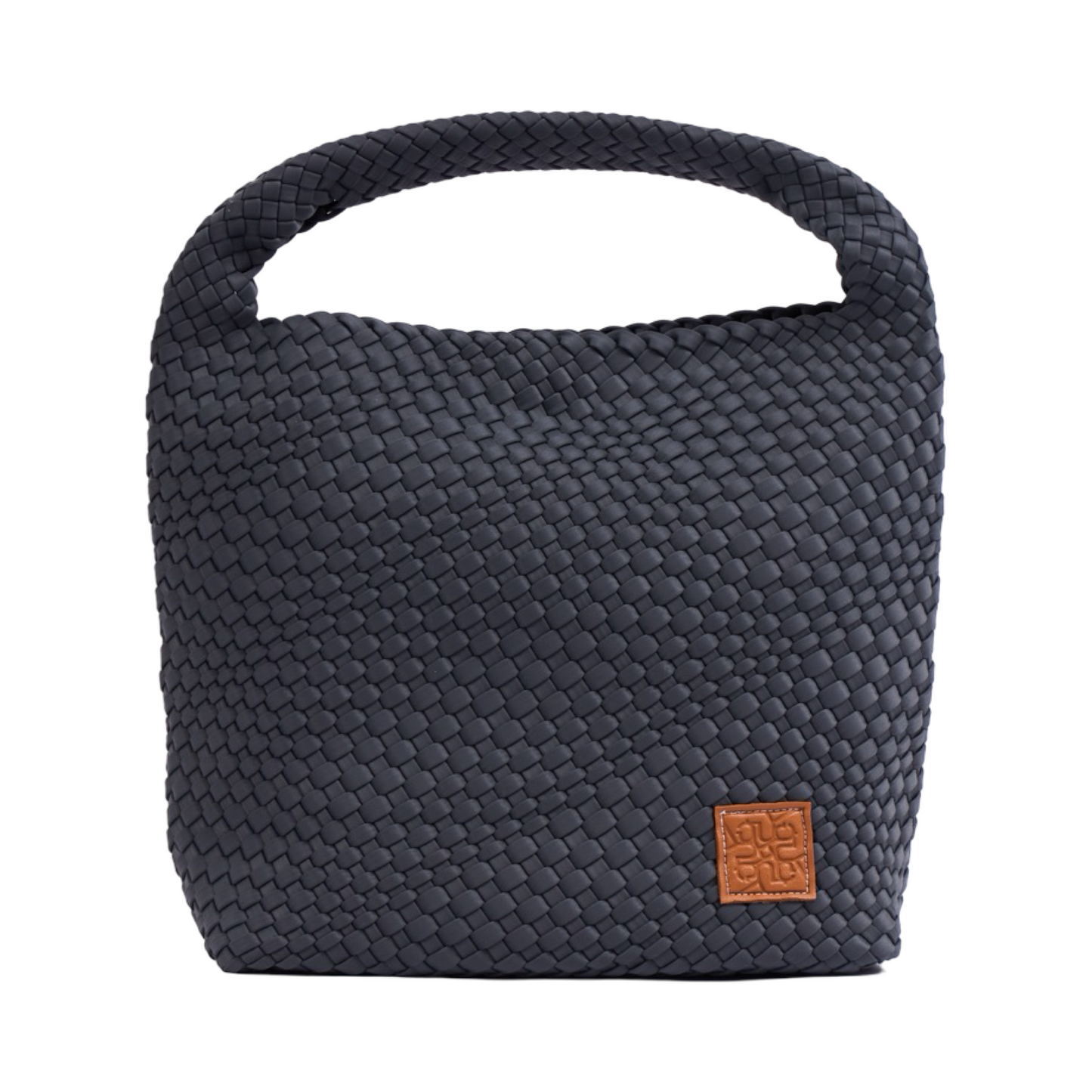 Woven Satin Tote Bag L - Grey