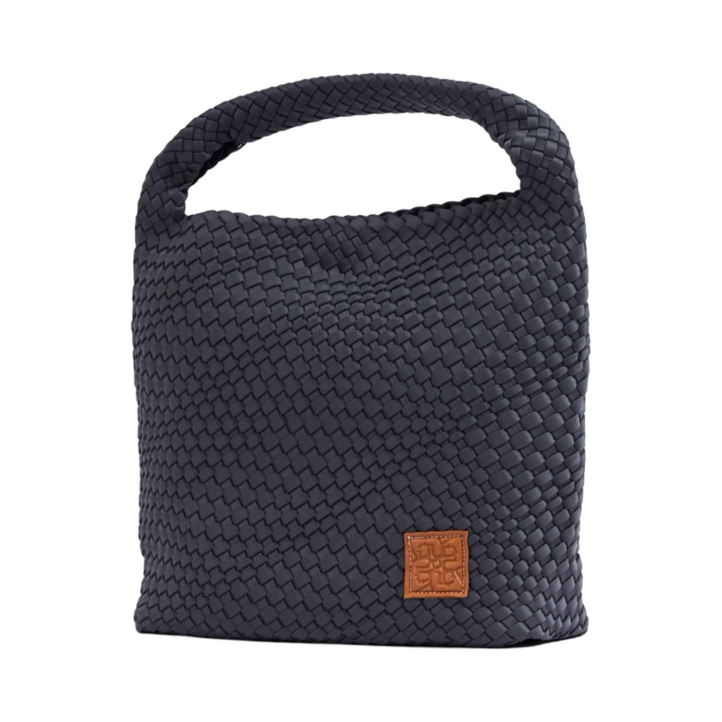 Woven Satin Tote Bag L - Grey
