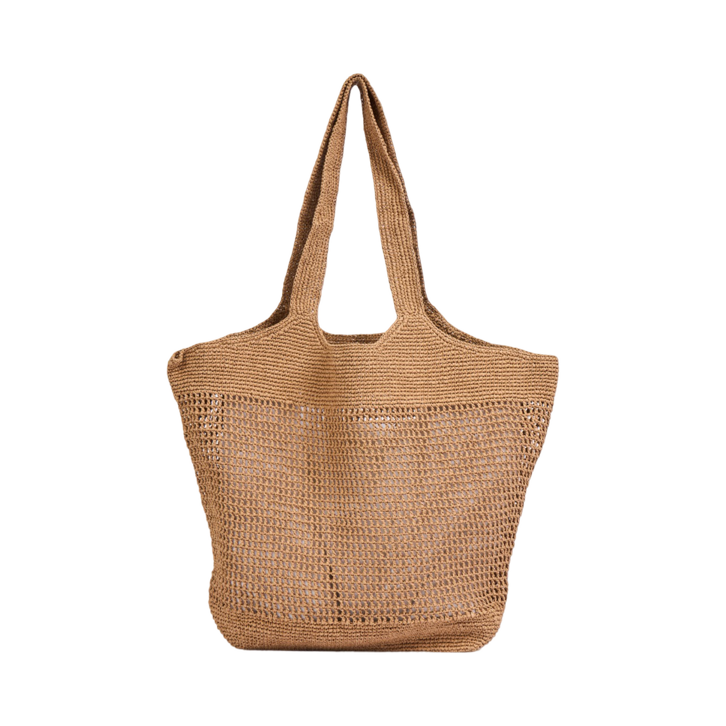 Knitted Tote Bag - Brown