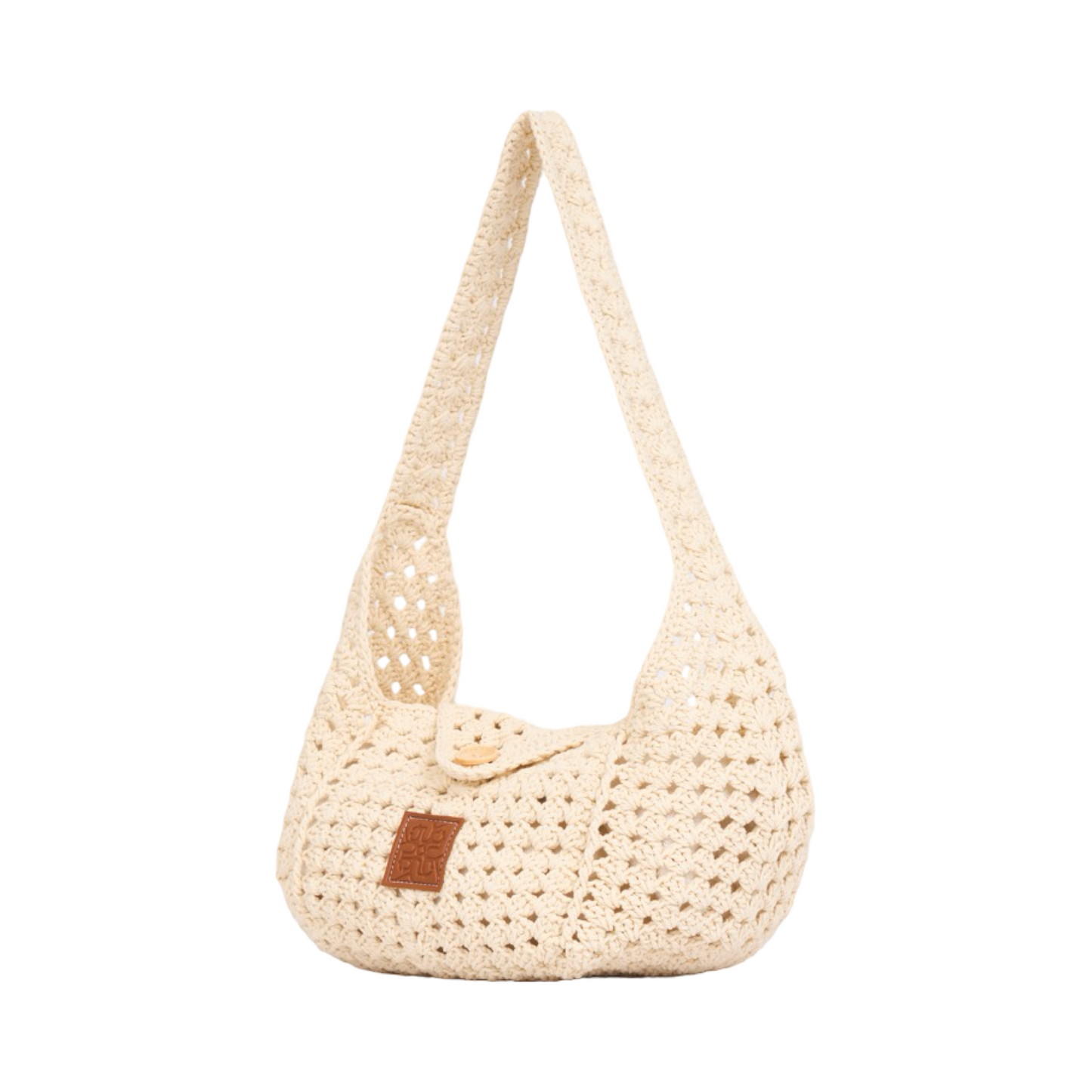Knitted Hobo Bag - Beige