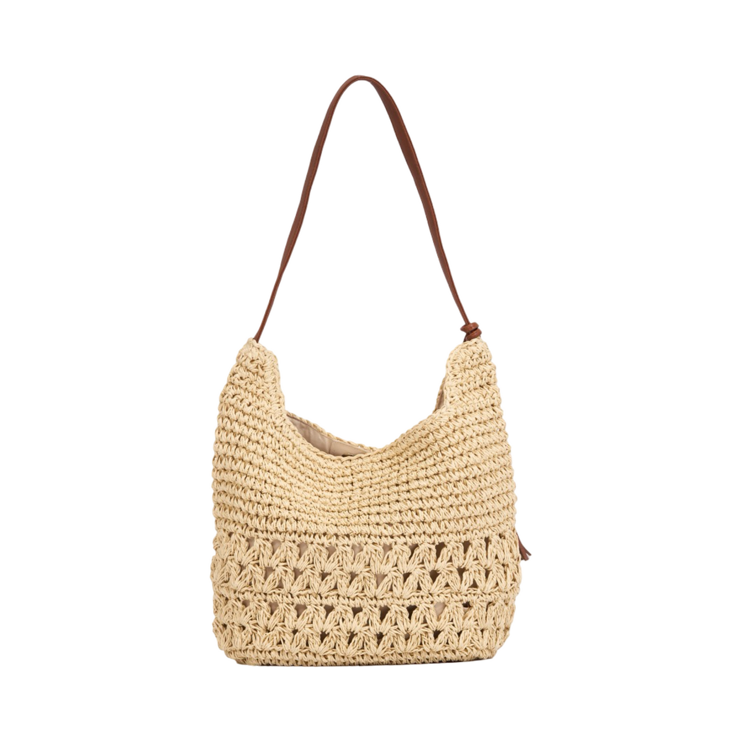 Everyday Earth – Straw Tote with Tassels – Beige